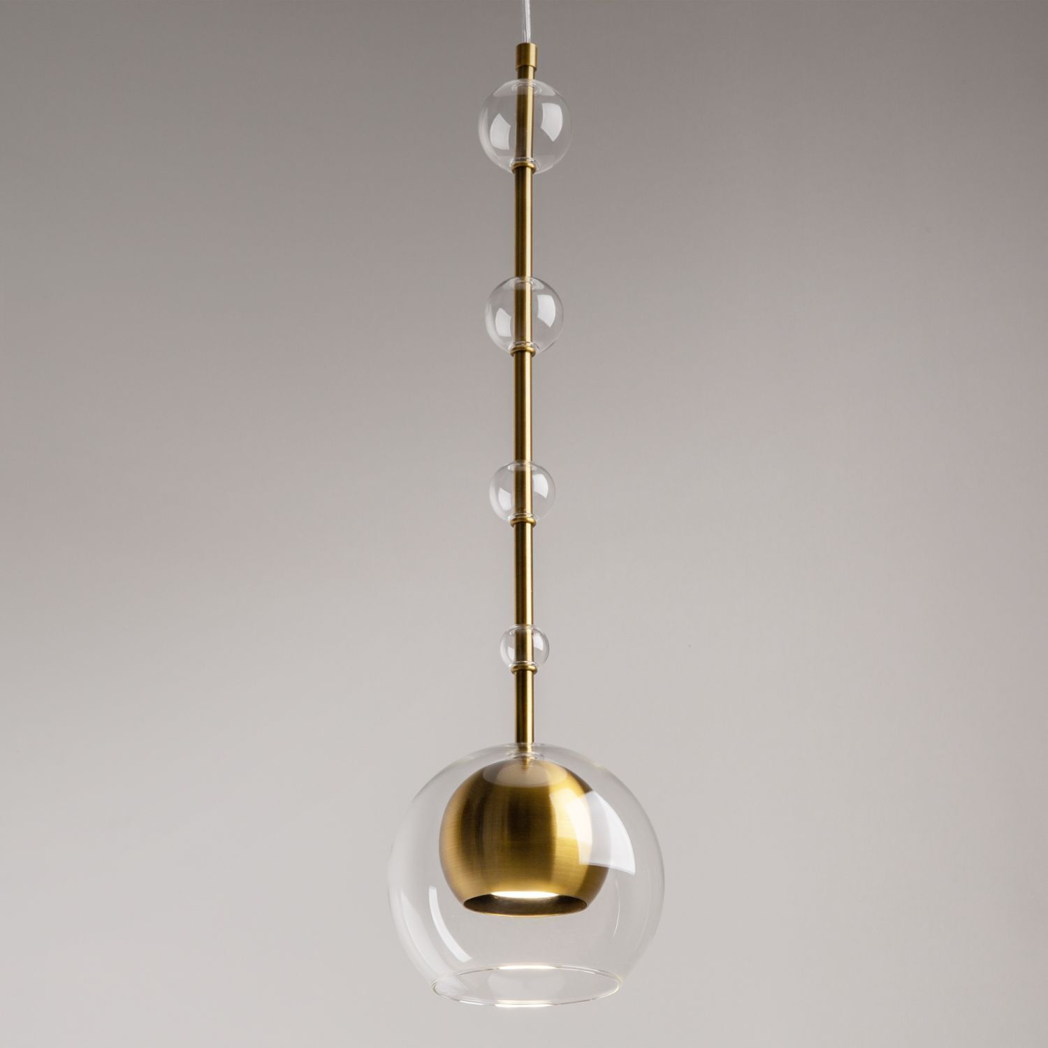 Lampe à suspendre métal verre Ø 16 cm H : max. 362,5 cm GU10