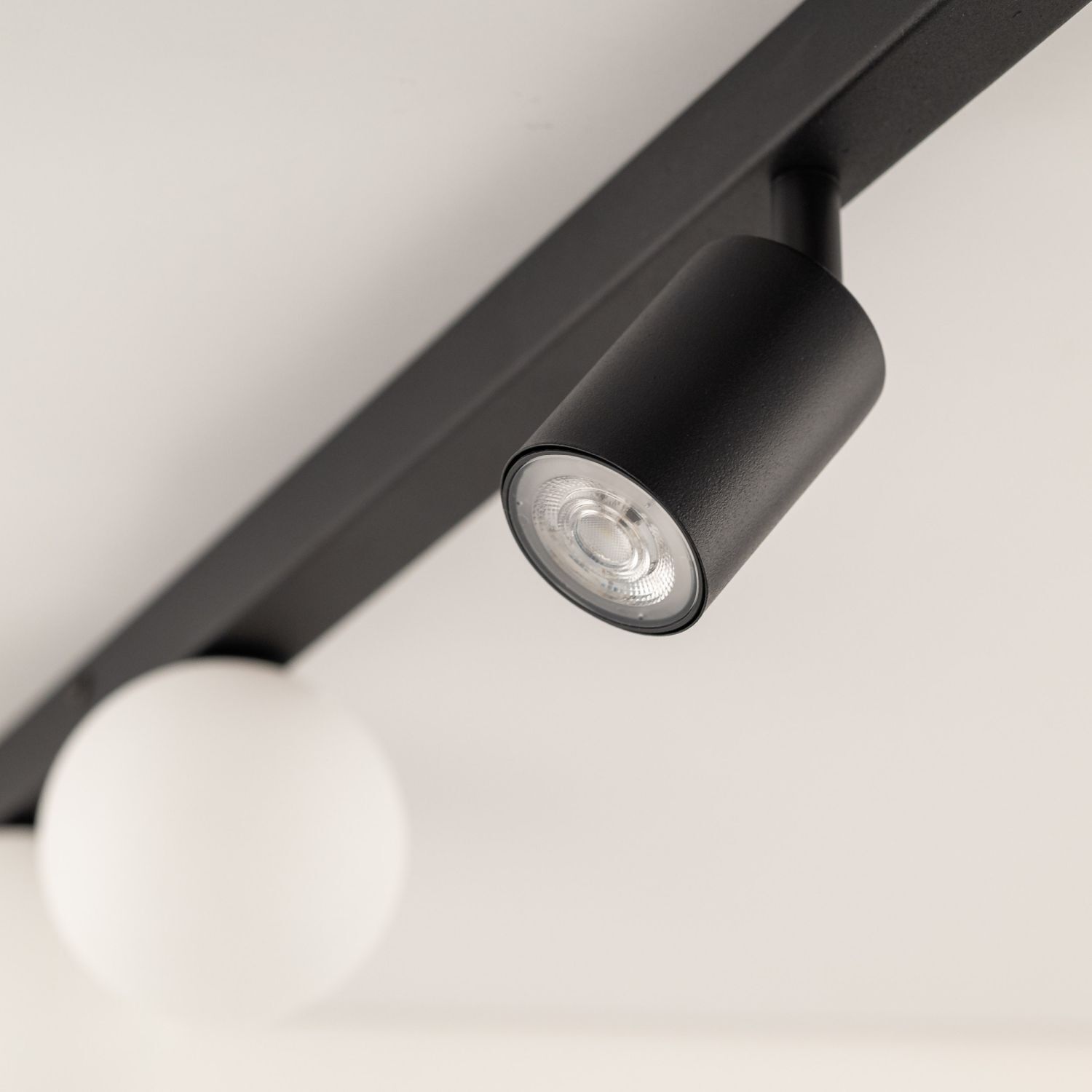 Plafonnier 115 cm long métal verre 2x GU10 + 2x G9 Beleuchtung, Lampe, Deckenleuchte