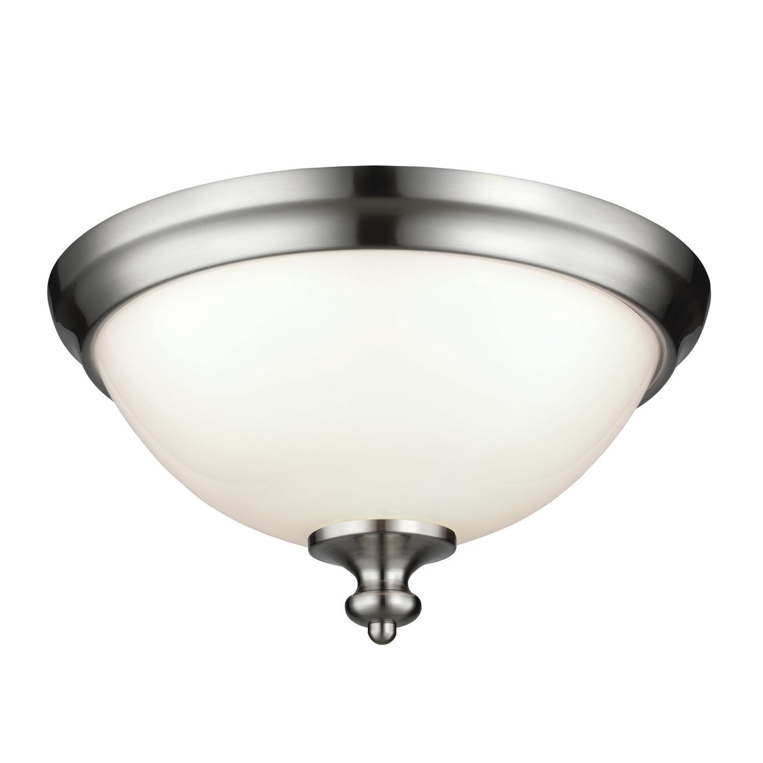 Plafonnier LORIN Ø33cm Blanc Argent Lampe Couloir