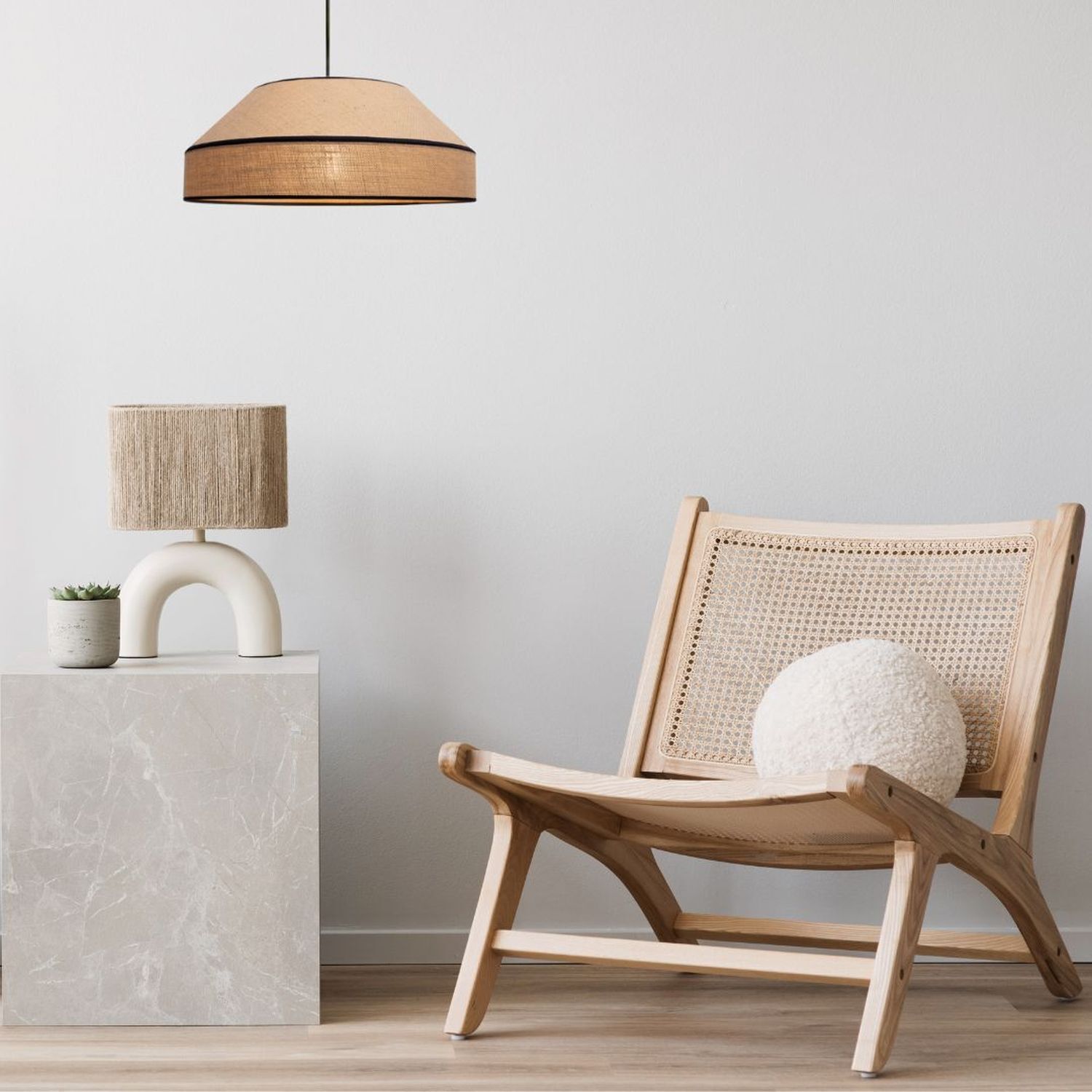 Blendarme Suspension Jute Naturel E27 Ø45 cm confortable