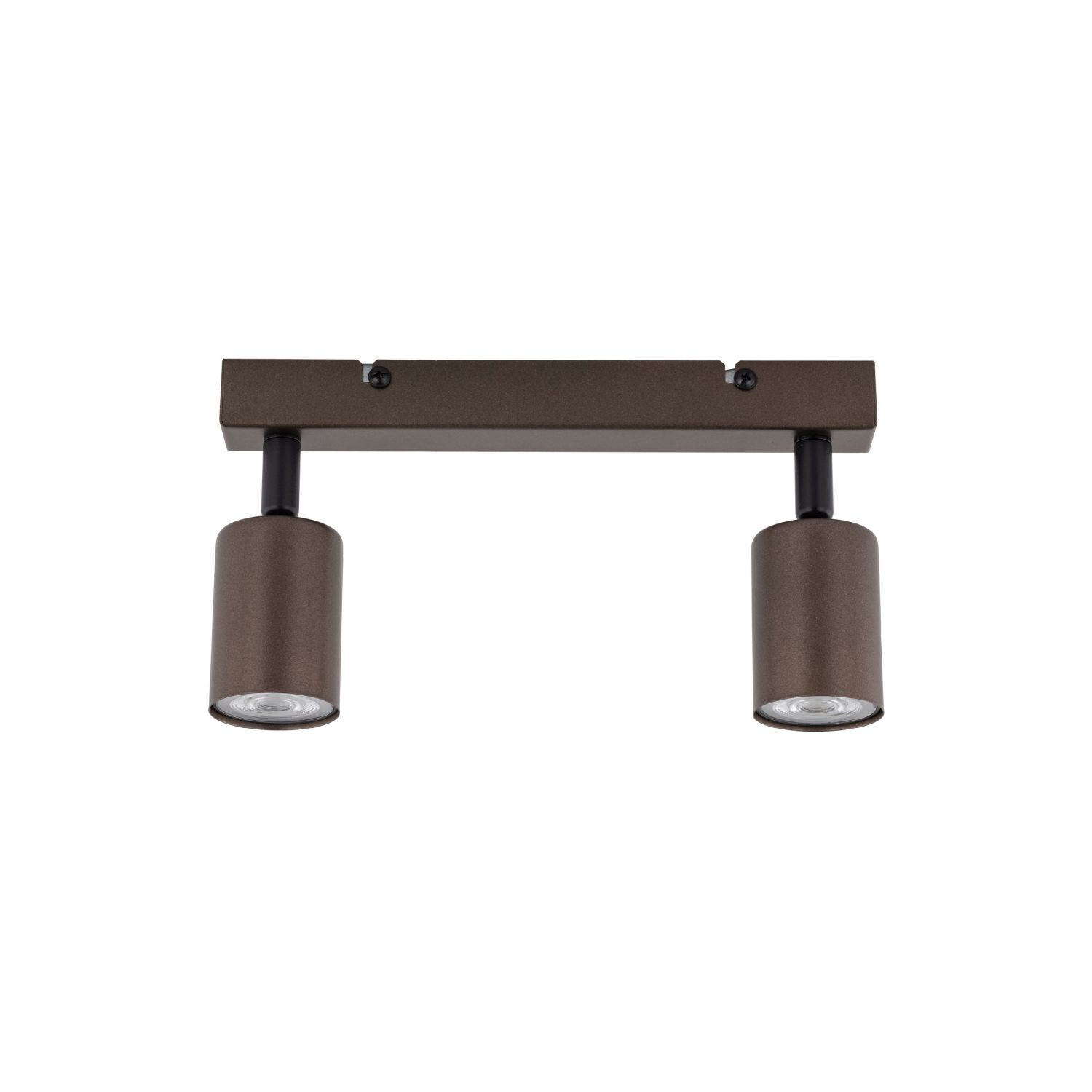 Spot de plafond métal brun 39 cm petit GU10 2 flammes LIDIA