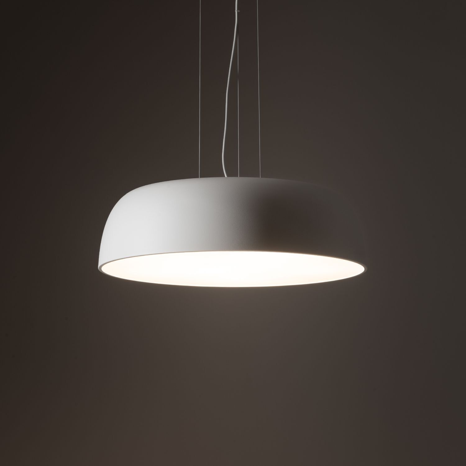 Suspension Blanc Métal Ø58 cm E27 7-flmg faible éblouissement