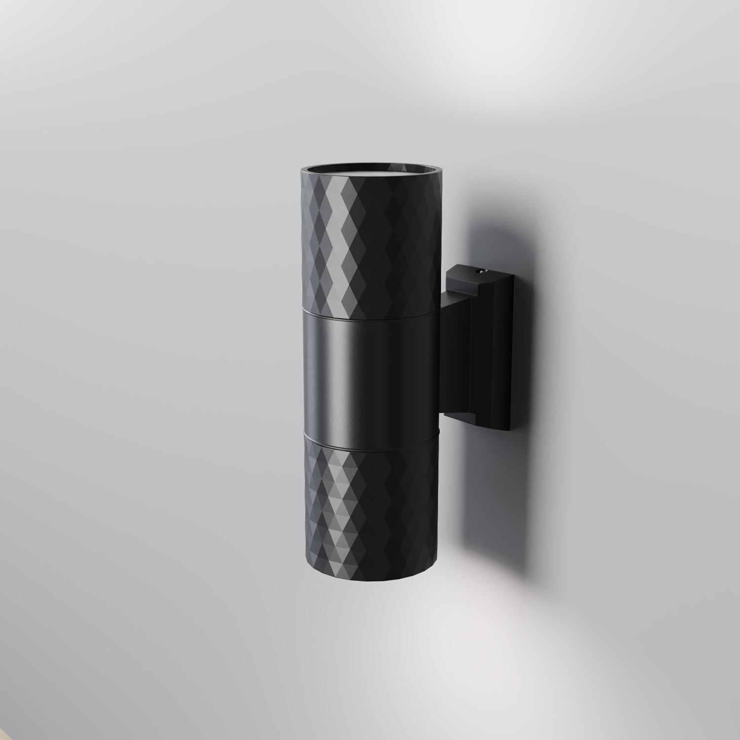Außenlampe Wand Aluminium Glas GU10 IP54 H: 19 cm ENZO Zylinder