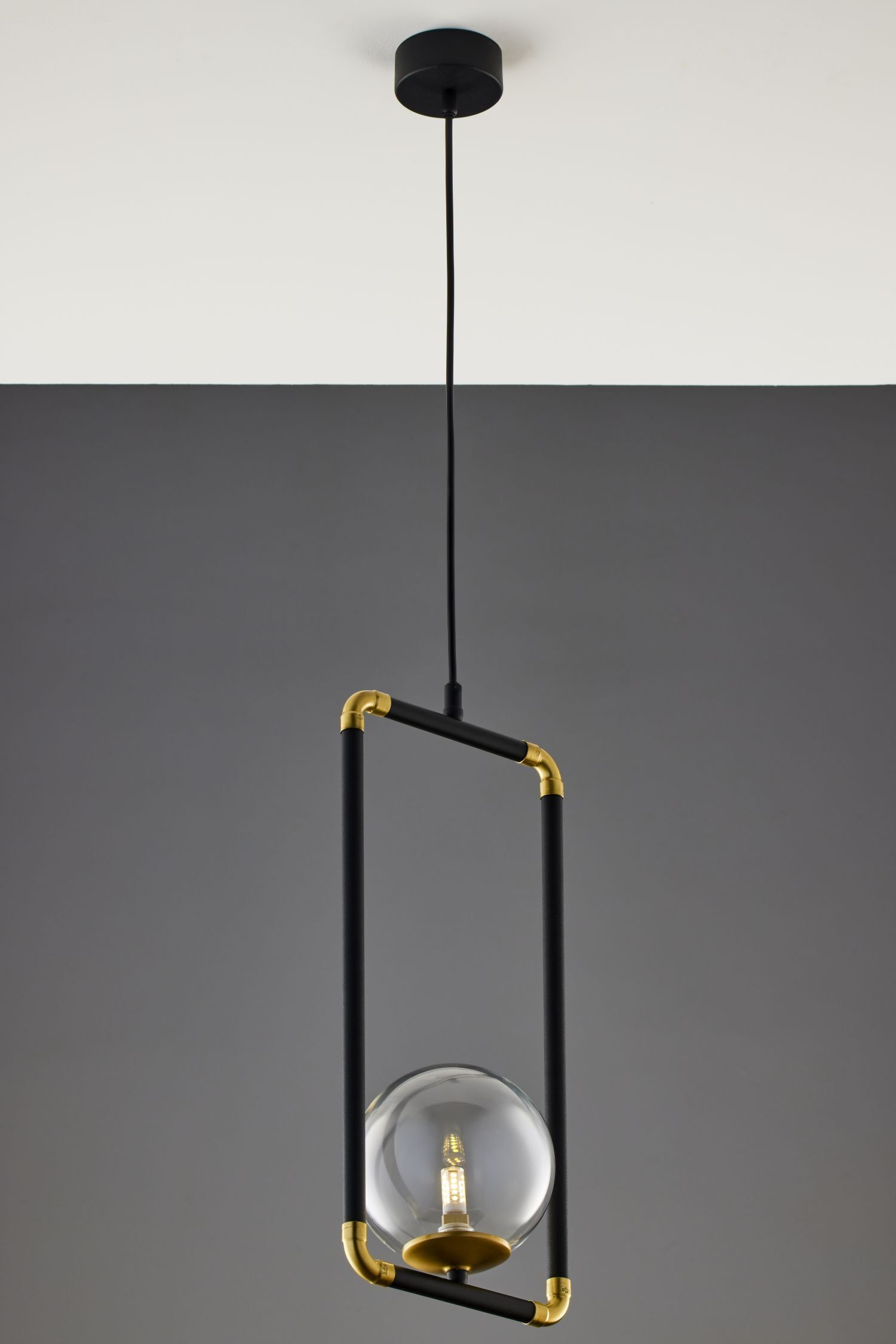 Suspension Moderne Métal Verre G9 L:40 cm Boule Lampe, Kronleuchter, Leuchte, Beleuchtung, Deckenleuchte