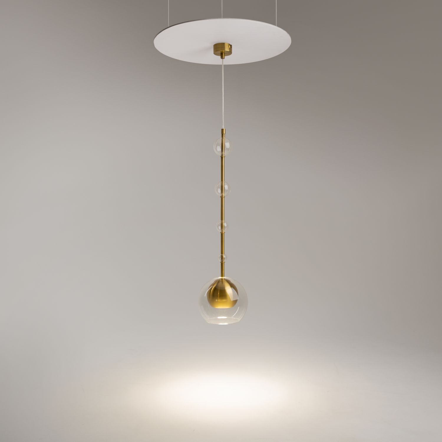 Lampe à suspendre métal verre Ø 16 cm H : max. 362,5 cm GU10