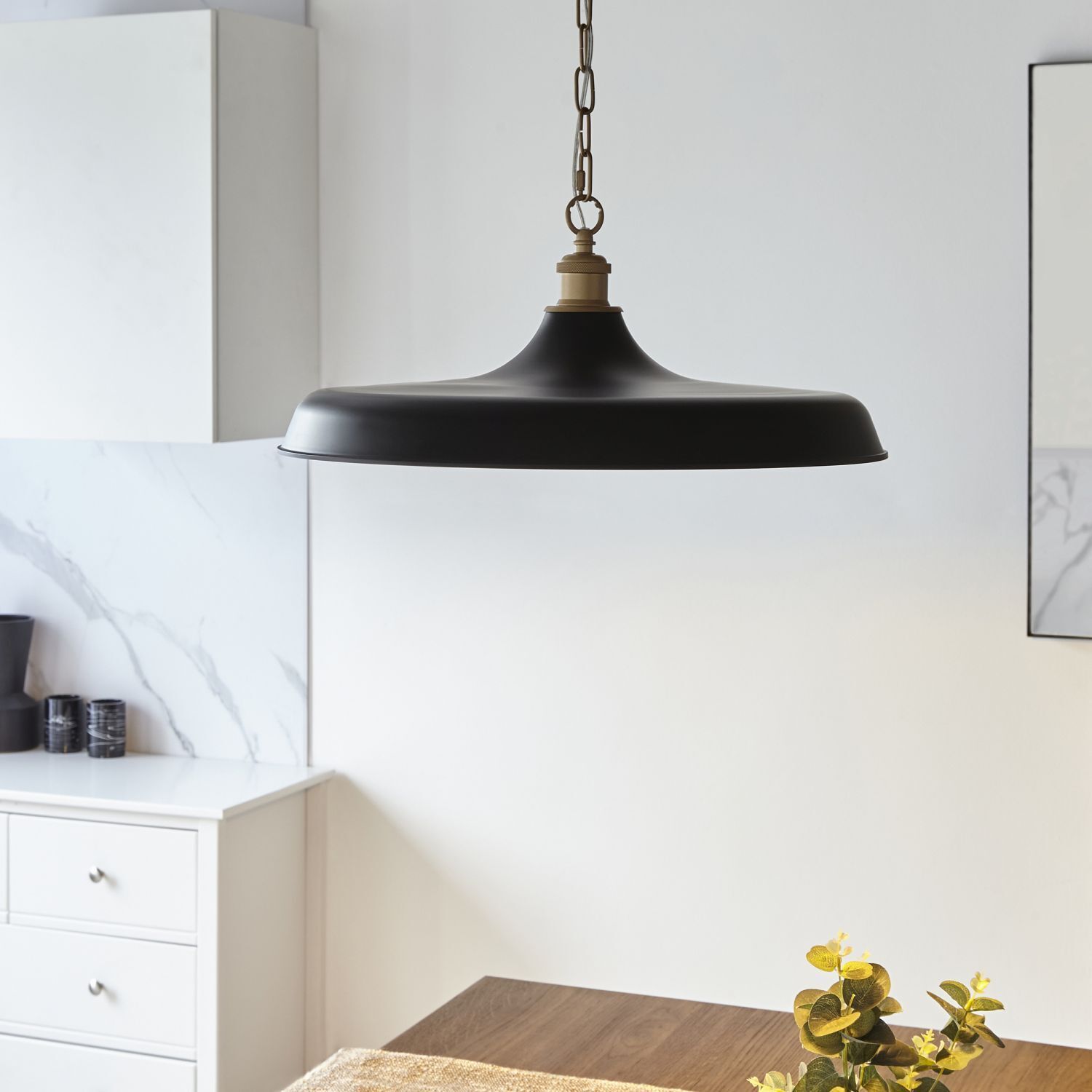 Suspension noir or rond Ø 50 cm métal E27 ADAM