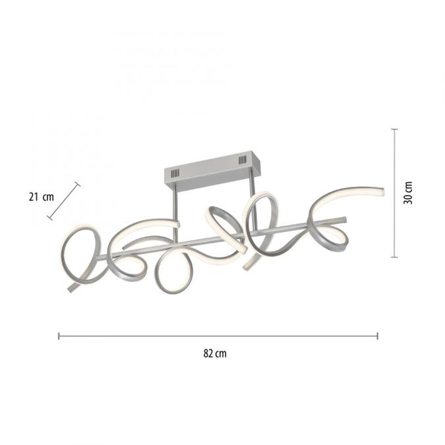 Dekorative LED Deckenleuchte Weiß 9 W 3000 K L:82 cm Zubehor, Brillen
