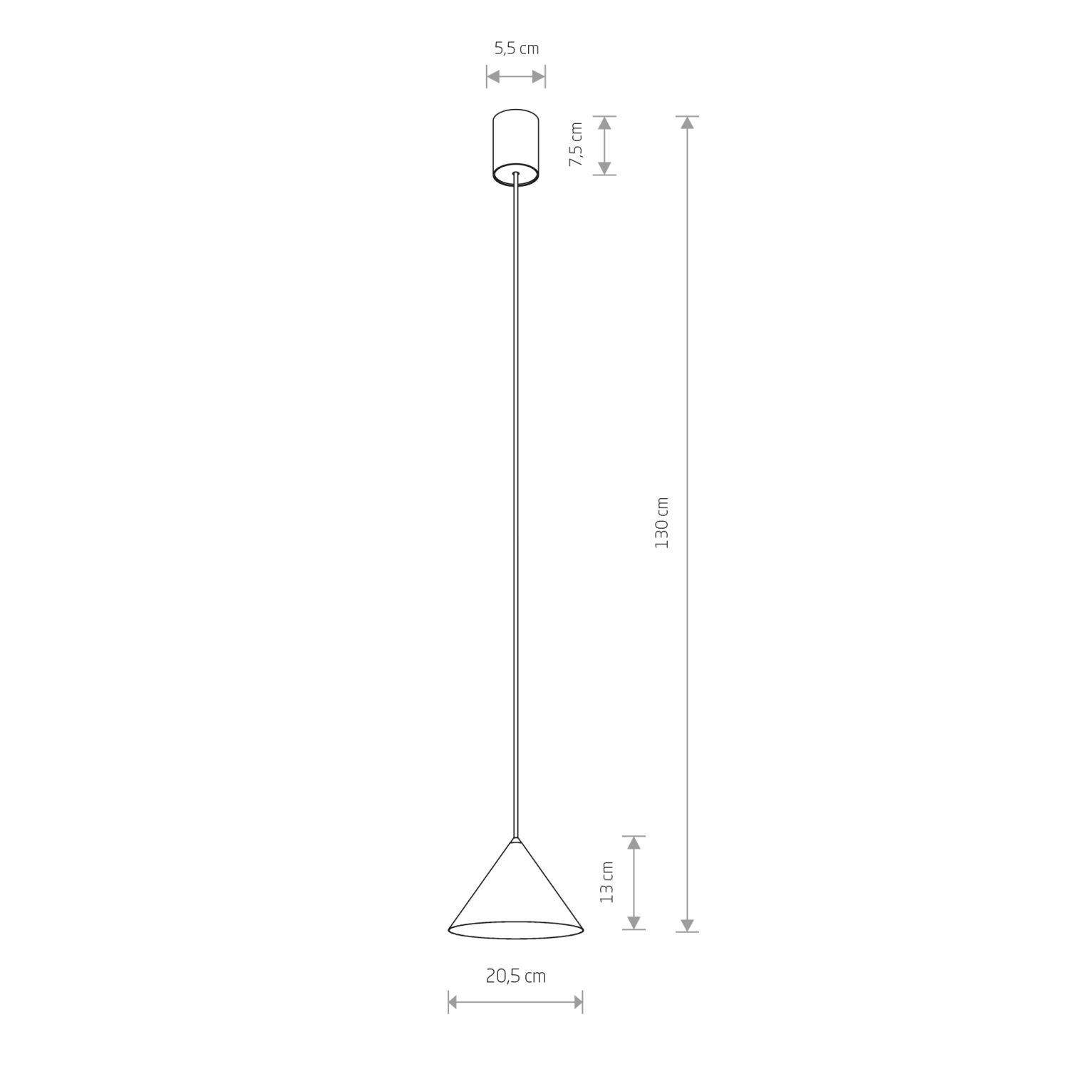 Suspension métal Ø 20,5 cm gris clair GU10 orientable