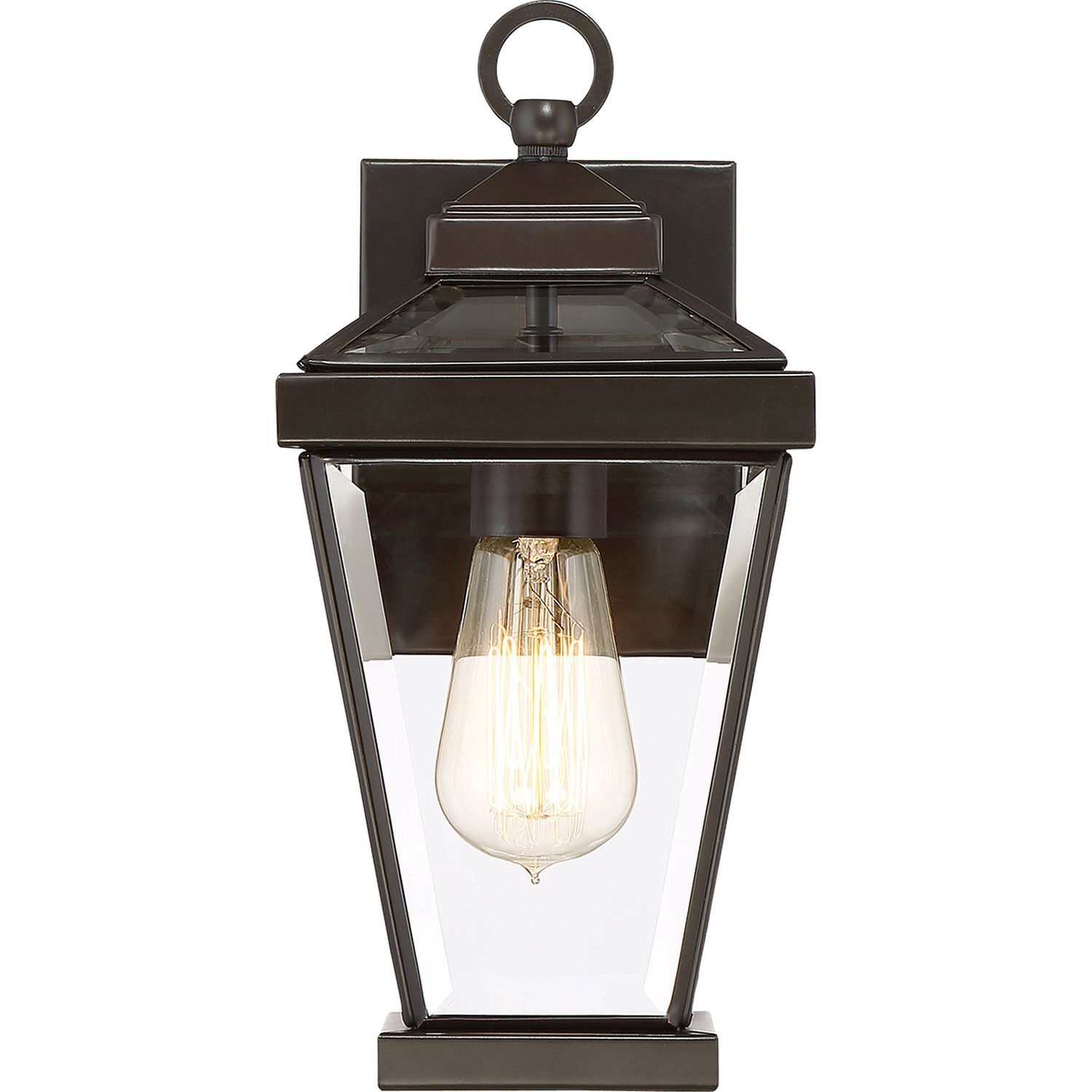 Lampe d'extérieur Mur IP44 Rustique Métal Verre en Bronze E27