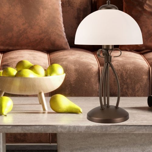Lampe de table Marron Métal rond Lampe rustique