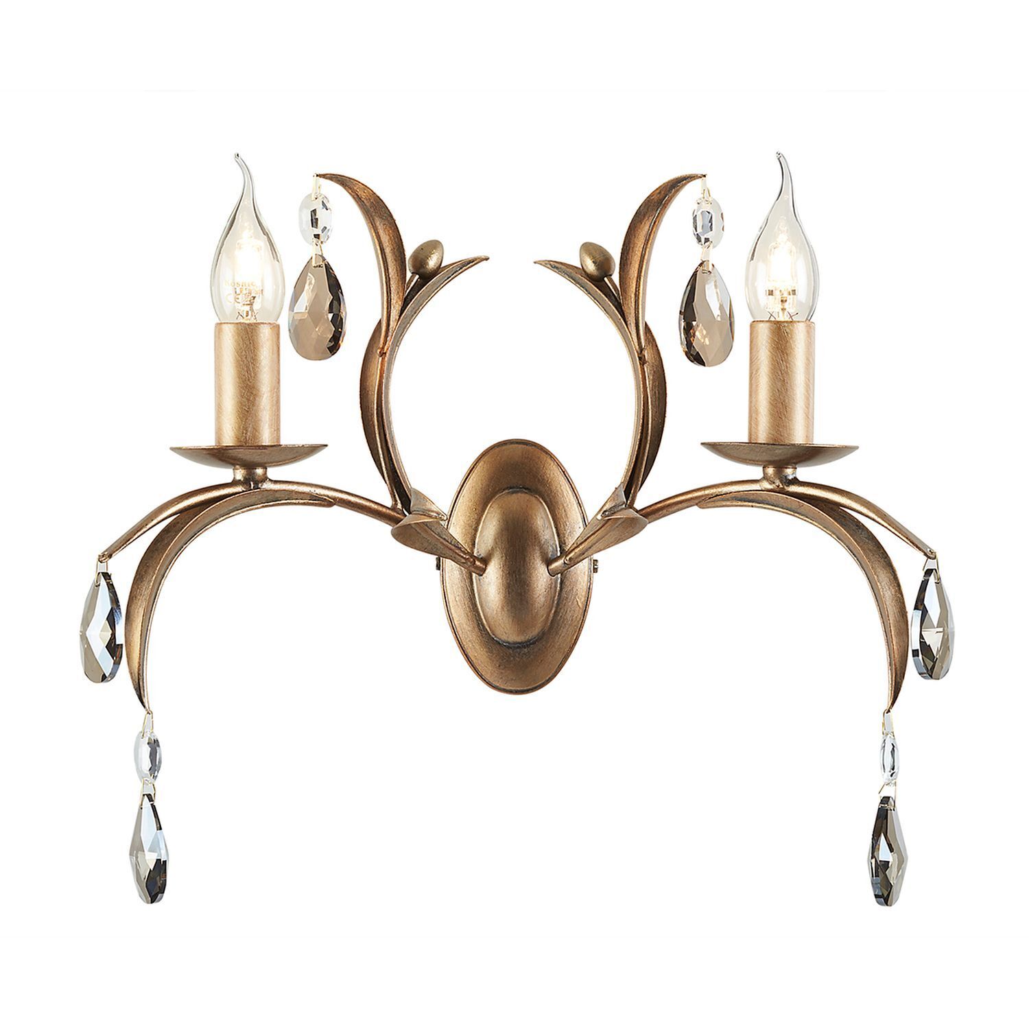 Applique murale CANDELA 10 Bronze L:44cm Lampe vintage