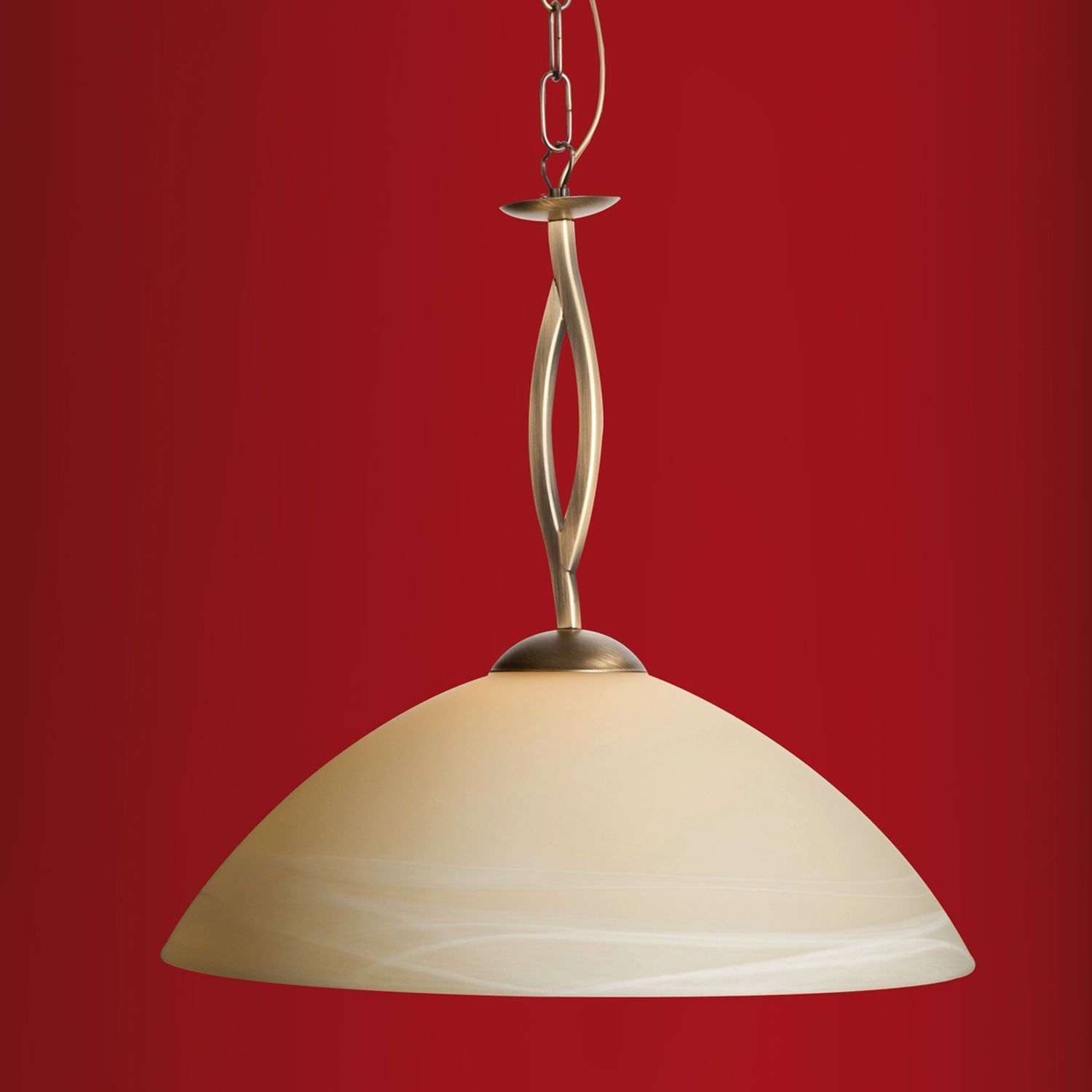 Suspension ronde verre métal Ø45 cm E27 confortable