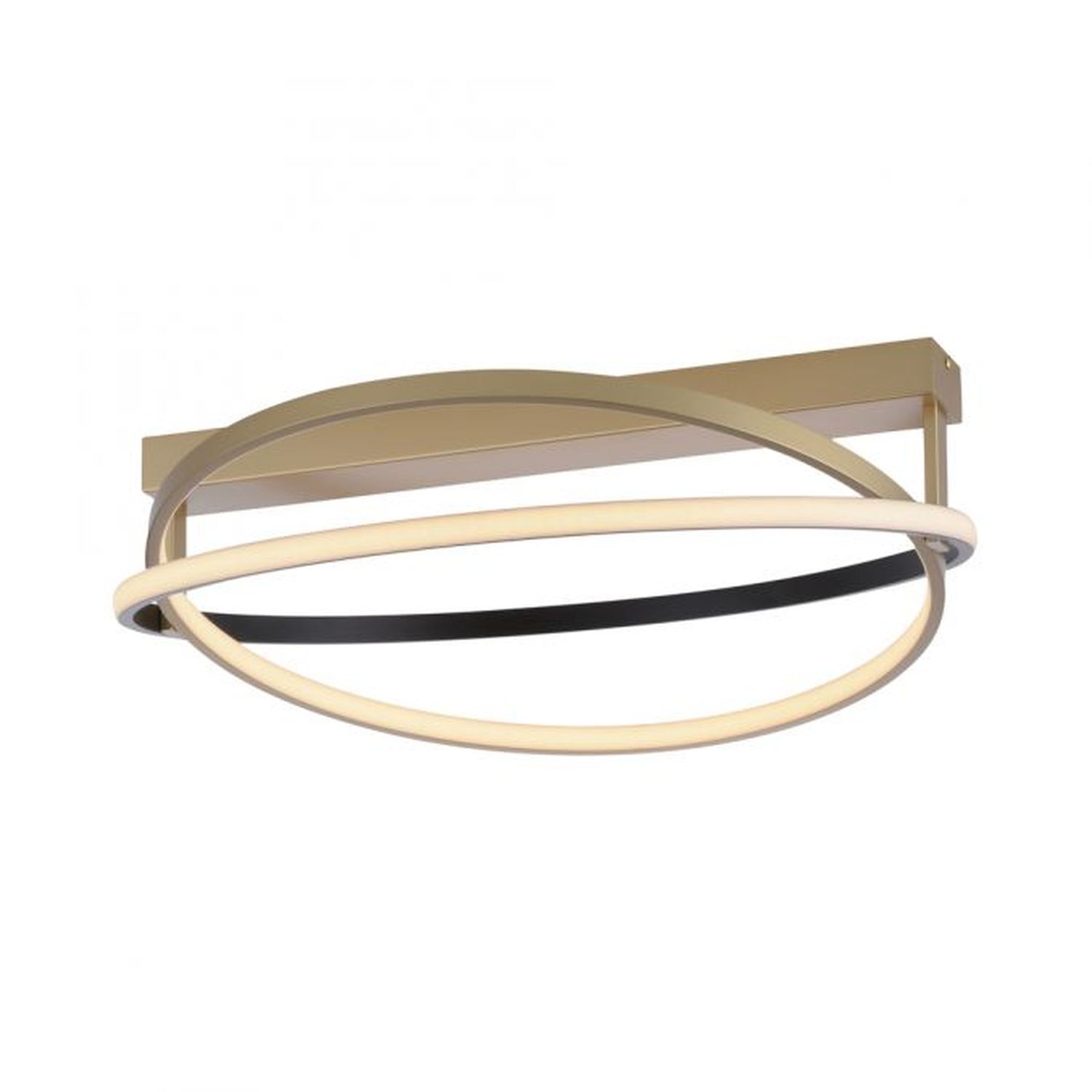 Plafonnier LED à intensité variable en laiton noir Ø59 cm