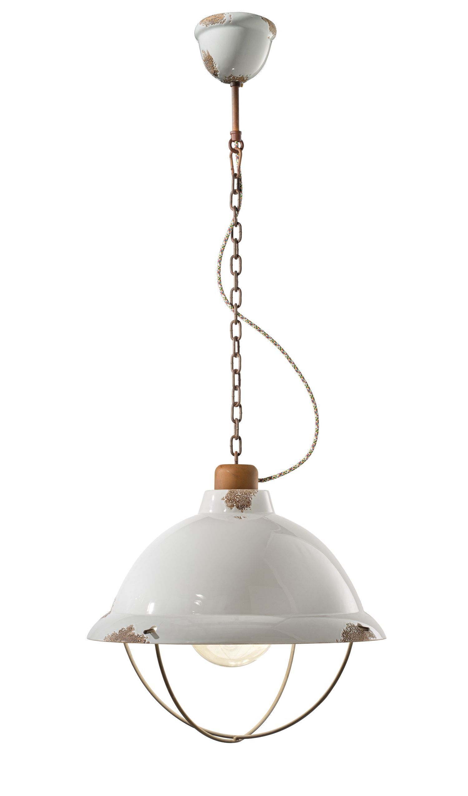 Lampe à suspendre métal céramique E27 Ø 40 cm H : max. 110 cm