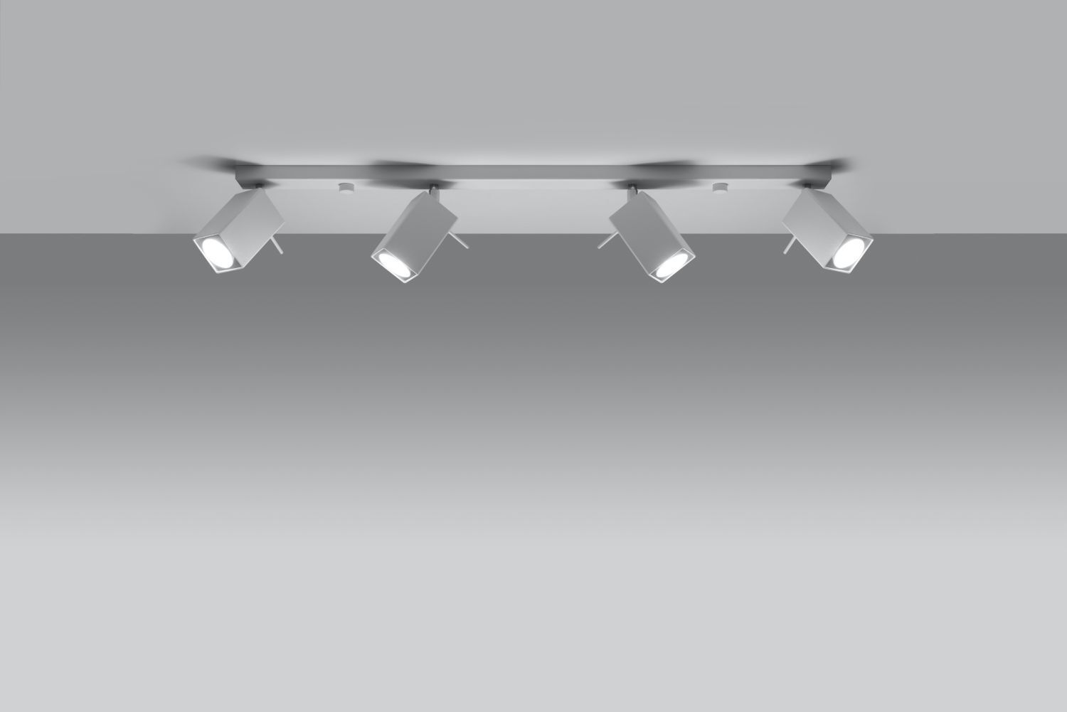 Grand spot de plafond blanc 80 cm de long métal FALERIA