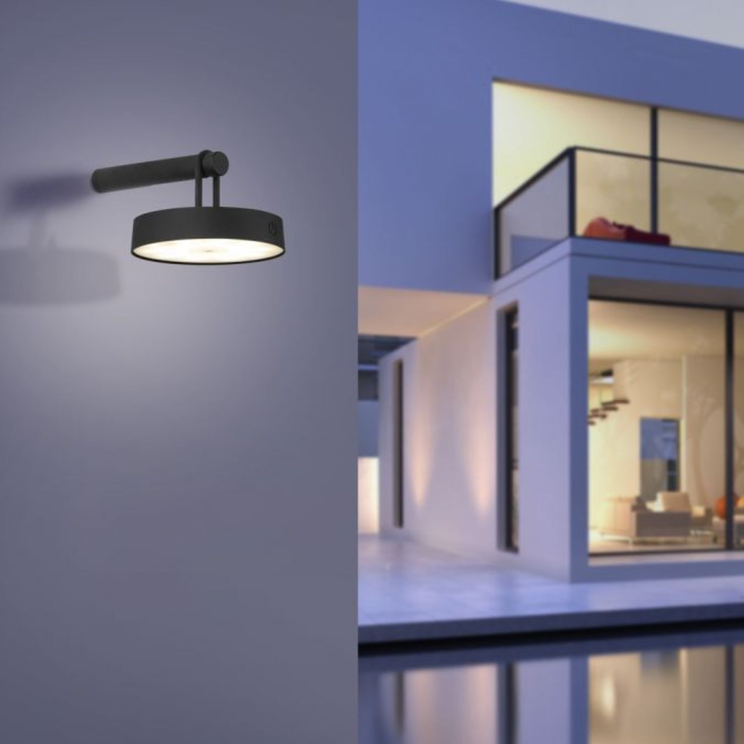 Applique LED Variateur de lumière Interrupteur tactile IP44 130 lm noir Beleuchtung, Deckenleuchte
