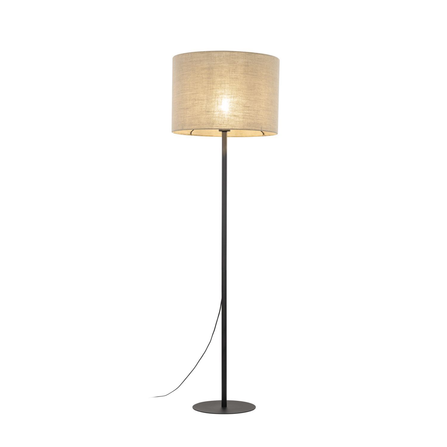 Lampadaire 165 cm Ø 50 cm Métal Jute E27 MARINUS