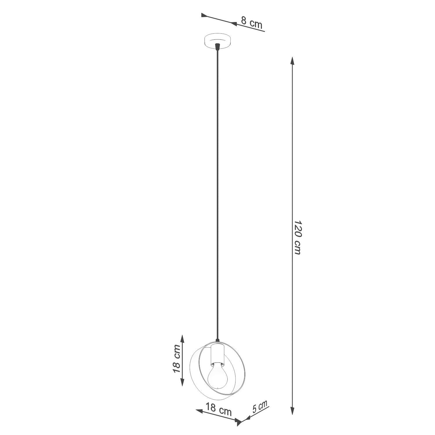 Lampe à suspendre Moderne ronde Ø 18 cm Métal blanc E27 HIAS