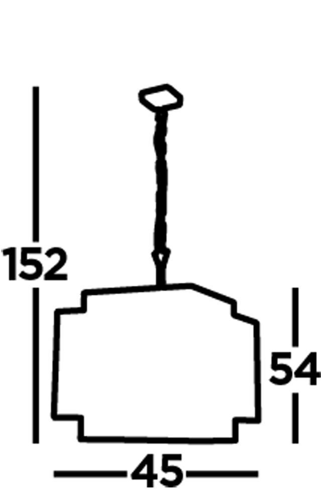 Lampe à suspendre métal L : 45 cm noir mat bronze E27