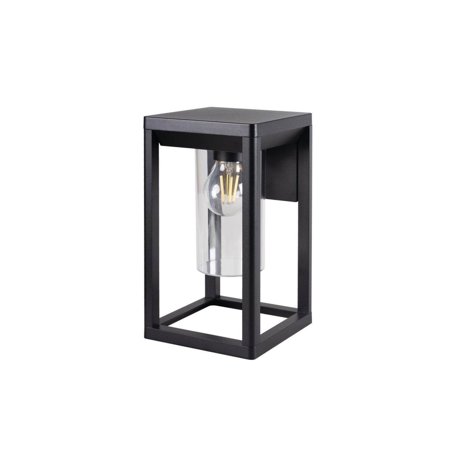 Applique extérieure aluminium carrée IP44 Moderne noir