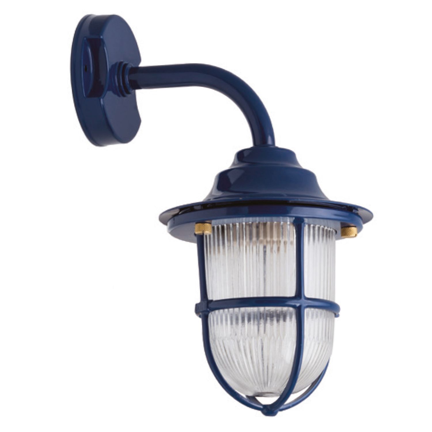 Applique maritime extérieure laiton verre H : 31 cm IP64 bleu