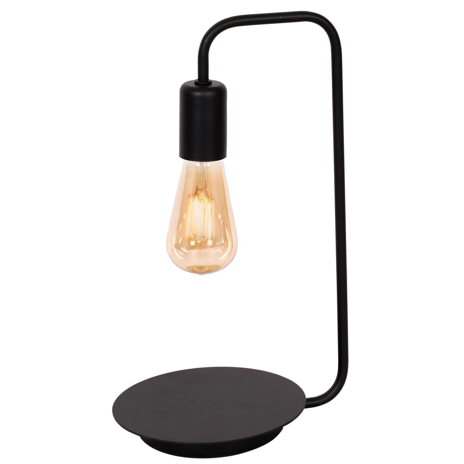Lampe de table noir métal 39 cm de haut design rétro