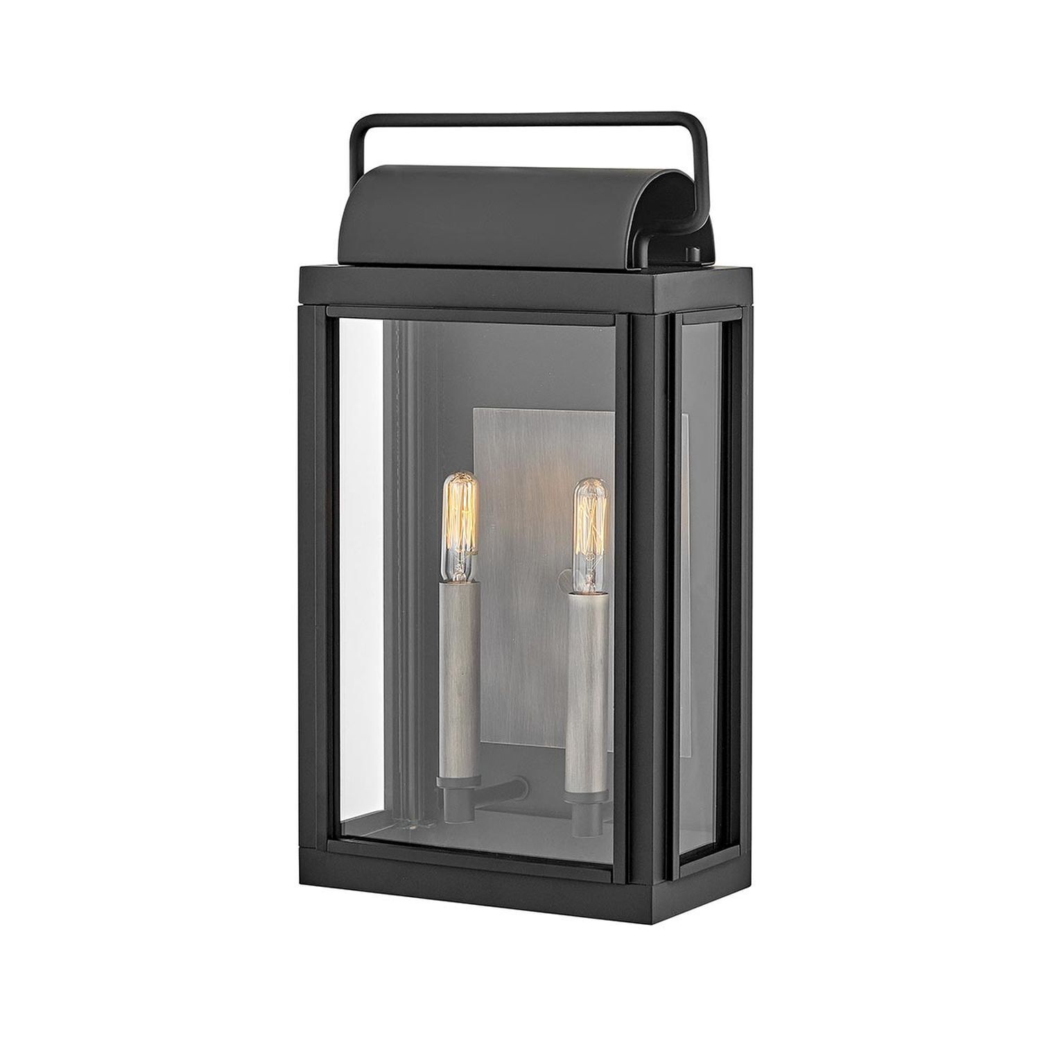 Applique extérieure noire IP44 41,9 cm de haut 2x E14 Vintage