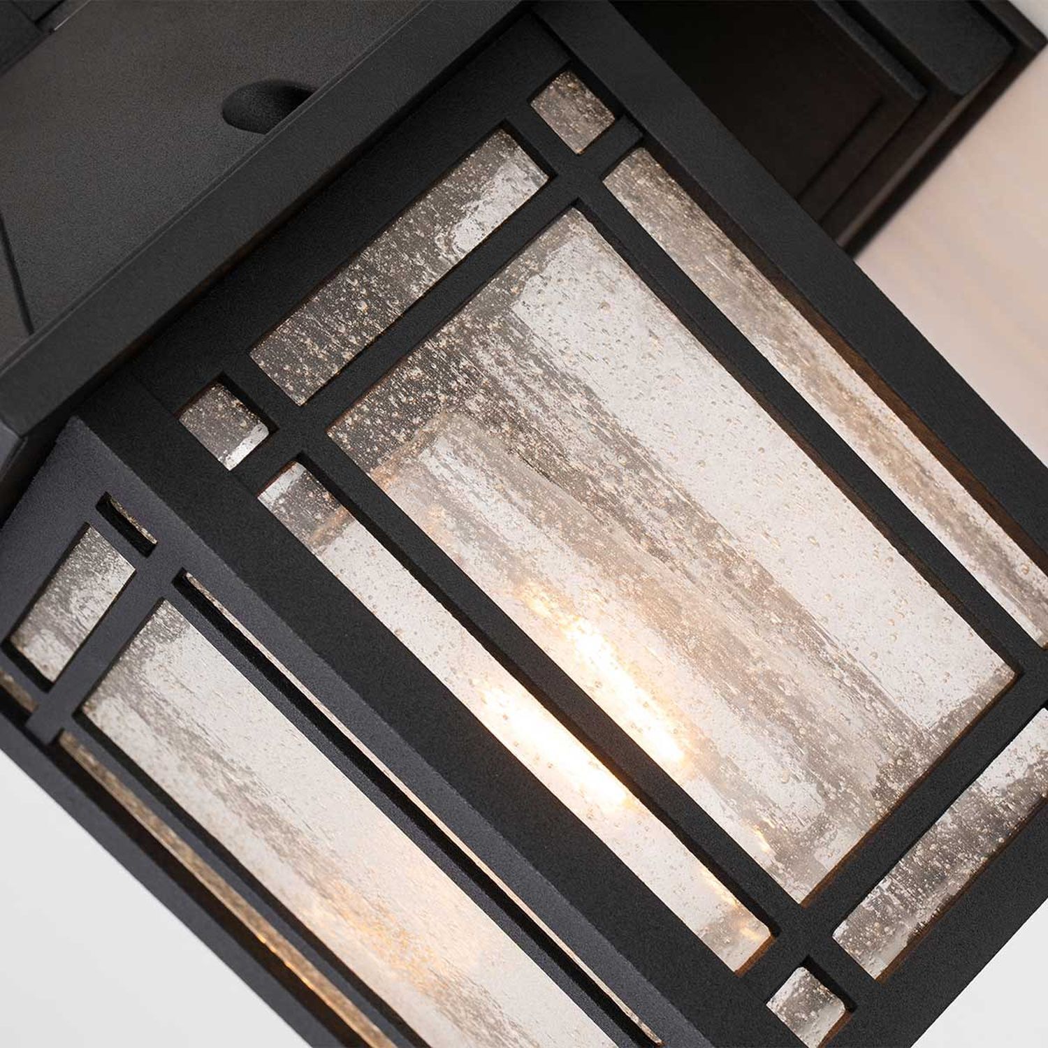 Lampe d'extérieur murale E27 IP44 H : 24,8 cm Aluminium Verre