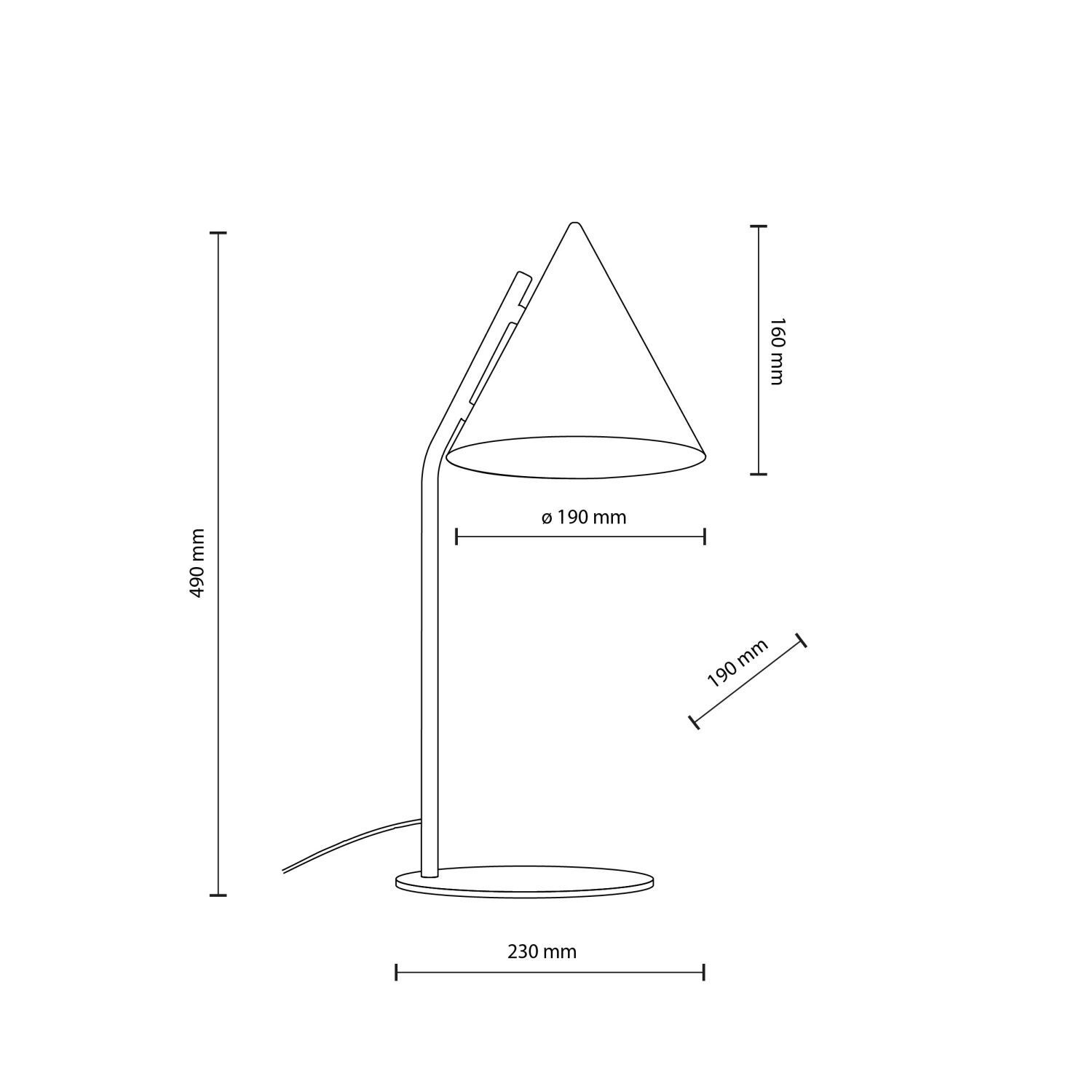 Lampe de table noir hauteur 49 cm métal E27 rétro CODY Diagramm, Handlung, Lampe