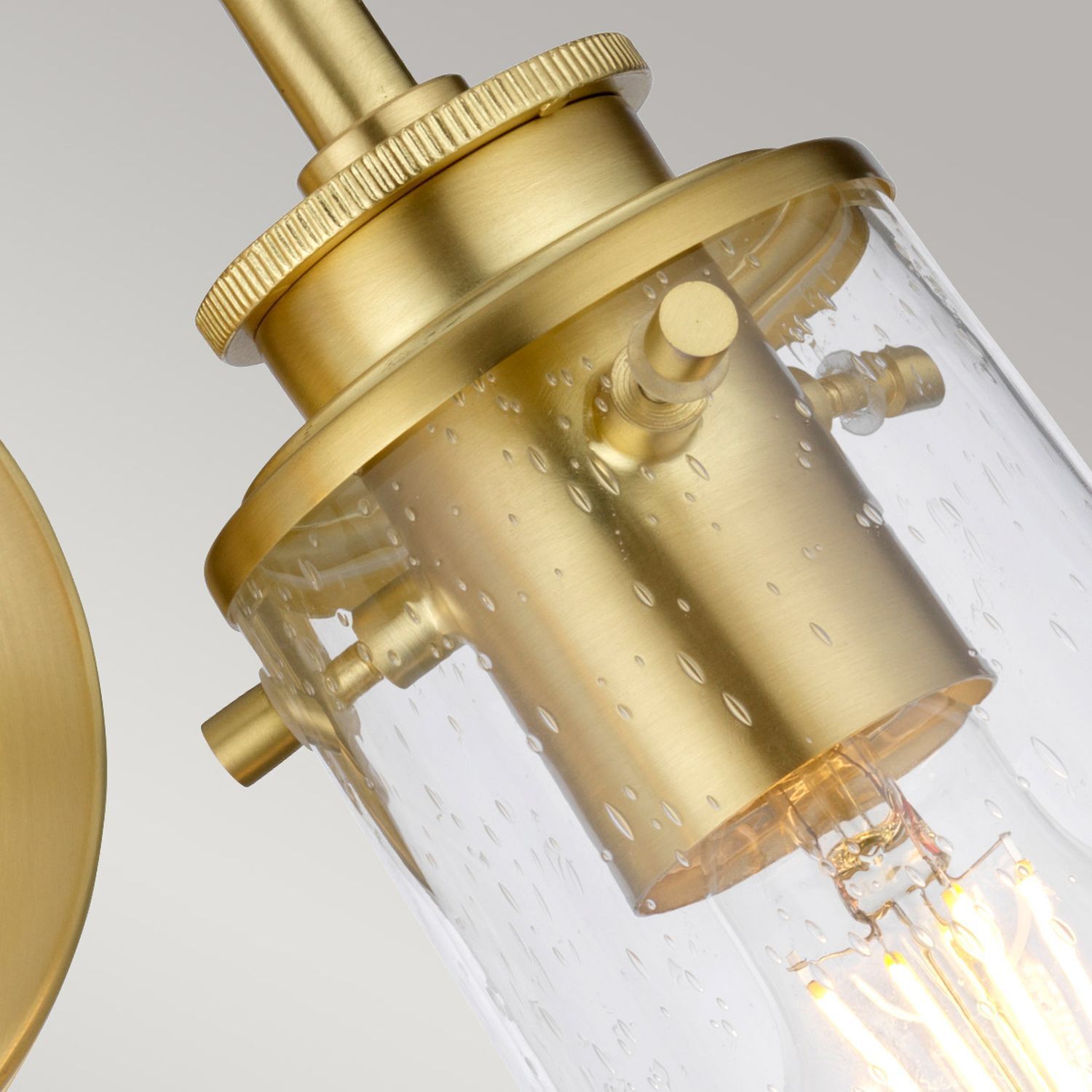 Lampe de salle de bain murale L : 37,4 cm IP44 métal verre en laiton