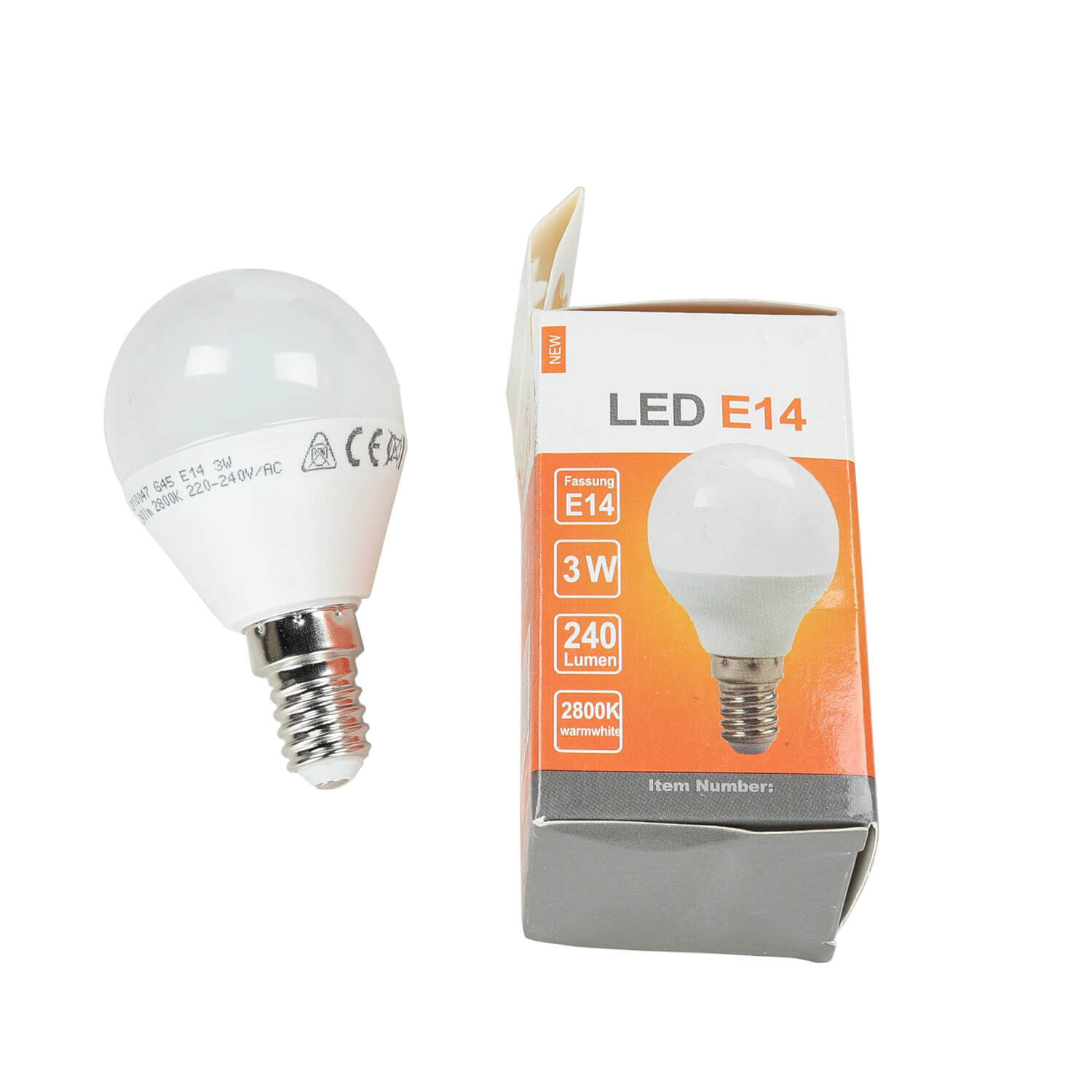 Ampoule LED E14 3 Watt 2800 K blanc chaud - LM10047