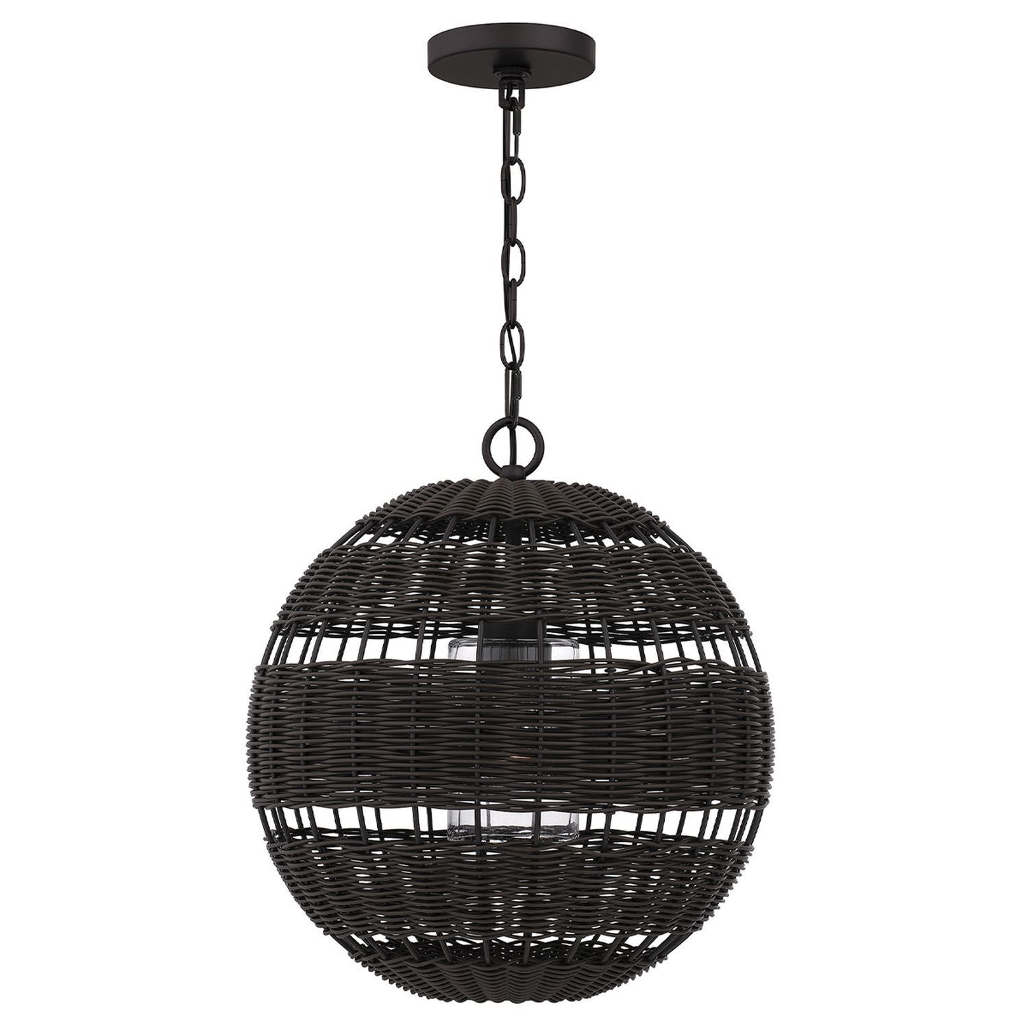 Suspension extérieure abat-jour corbeille E27 IP44 en bronze foncé Leuchter, Lampe