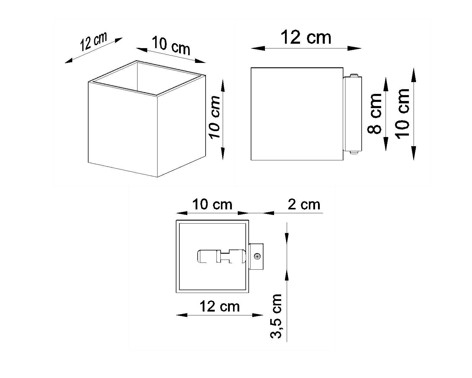 Up Down Applique BRUCCIA Anthracite L:10cm G9 Couloir