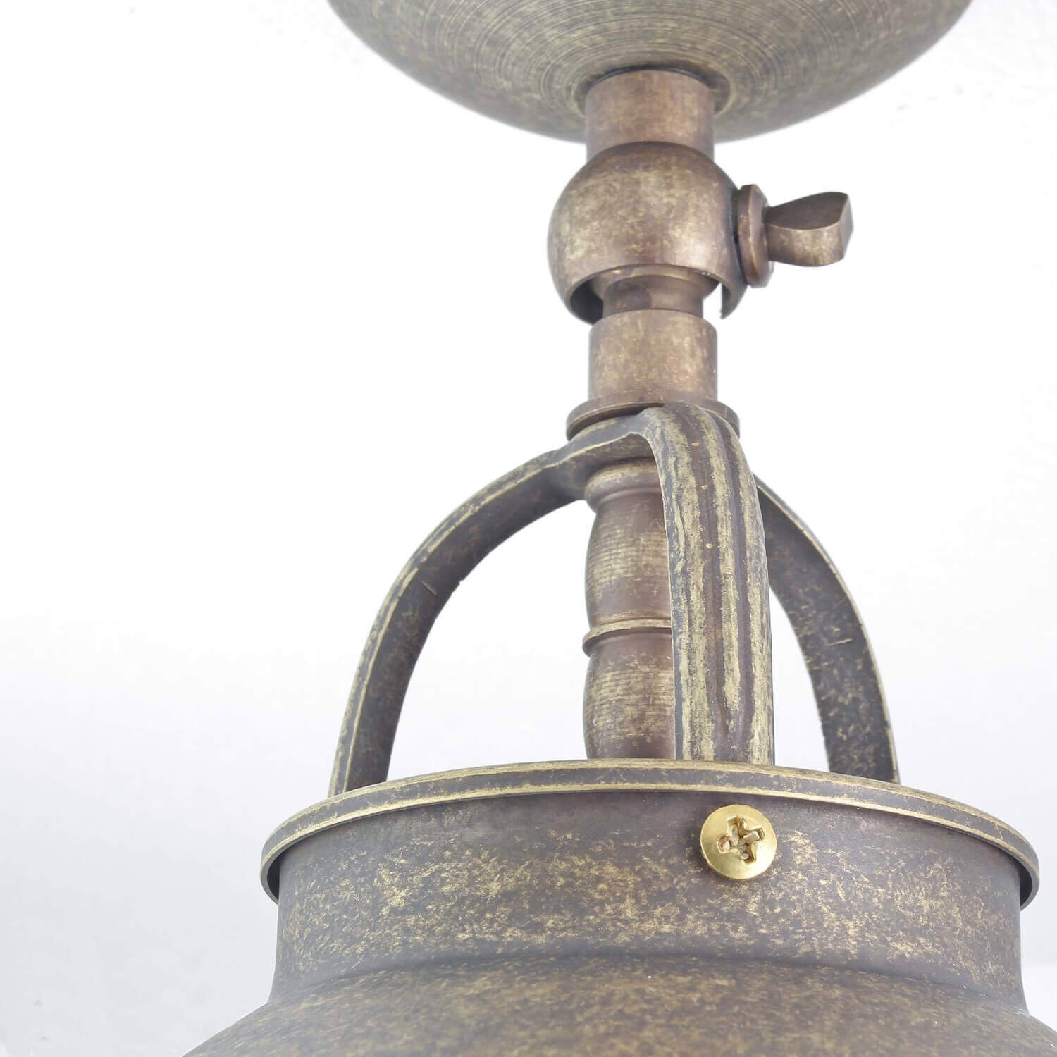 Lampe d'extérieur en bronze antique en laiton verre