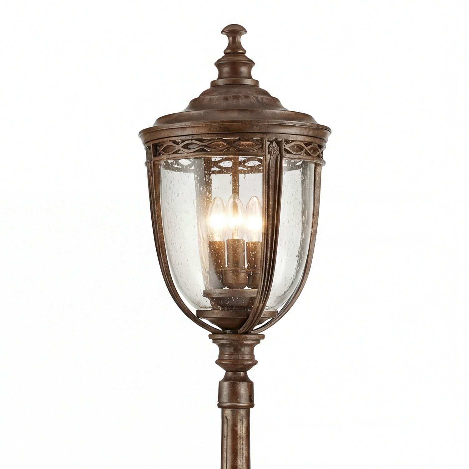 Grand réverbère en bronze antique H:263cm IP44