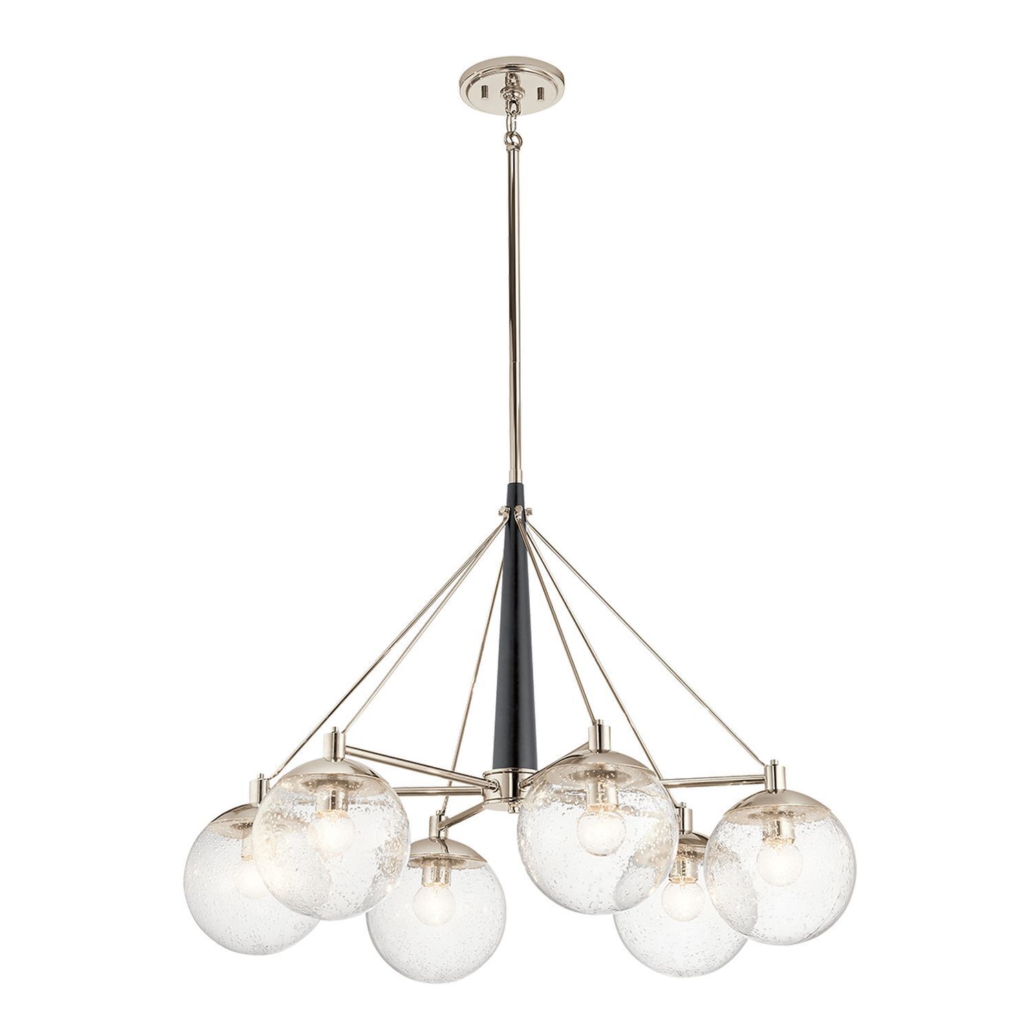 Lampe à suspendre Table de salle à manger Ø 87,6 cm Métal Verre de pluie Vintage