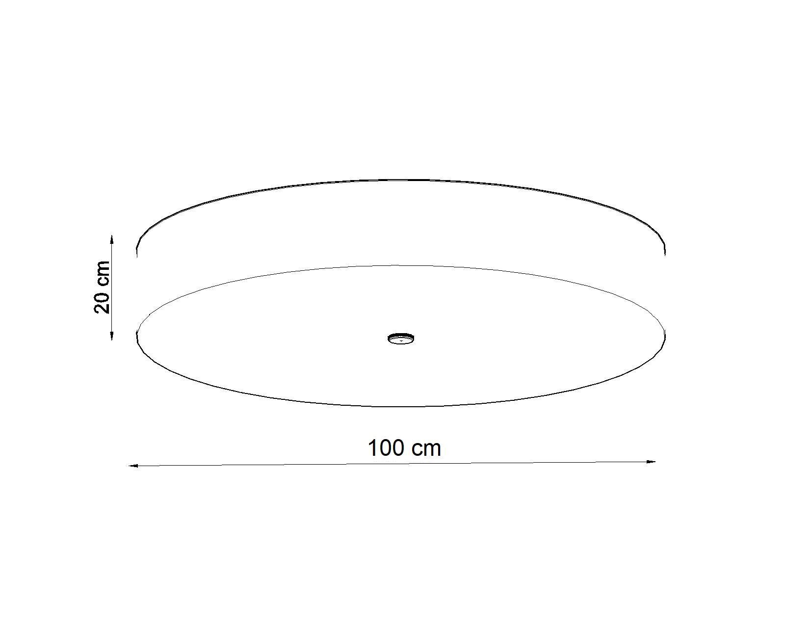 Plafonnier rond Ø 100 cm noir anti-éblouissement 6x E27 ZIROLI