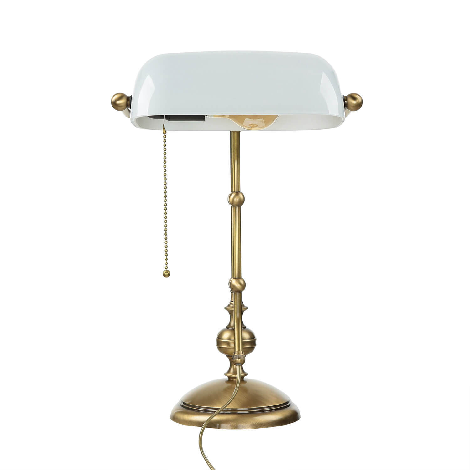 Lampe de table laiton en bronze avec verre Premium