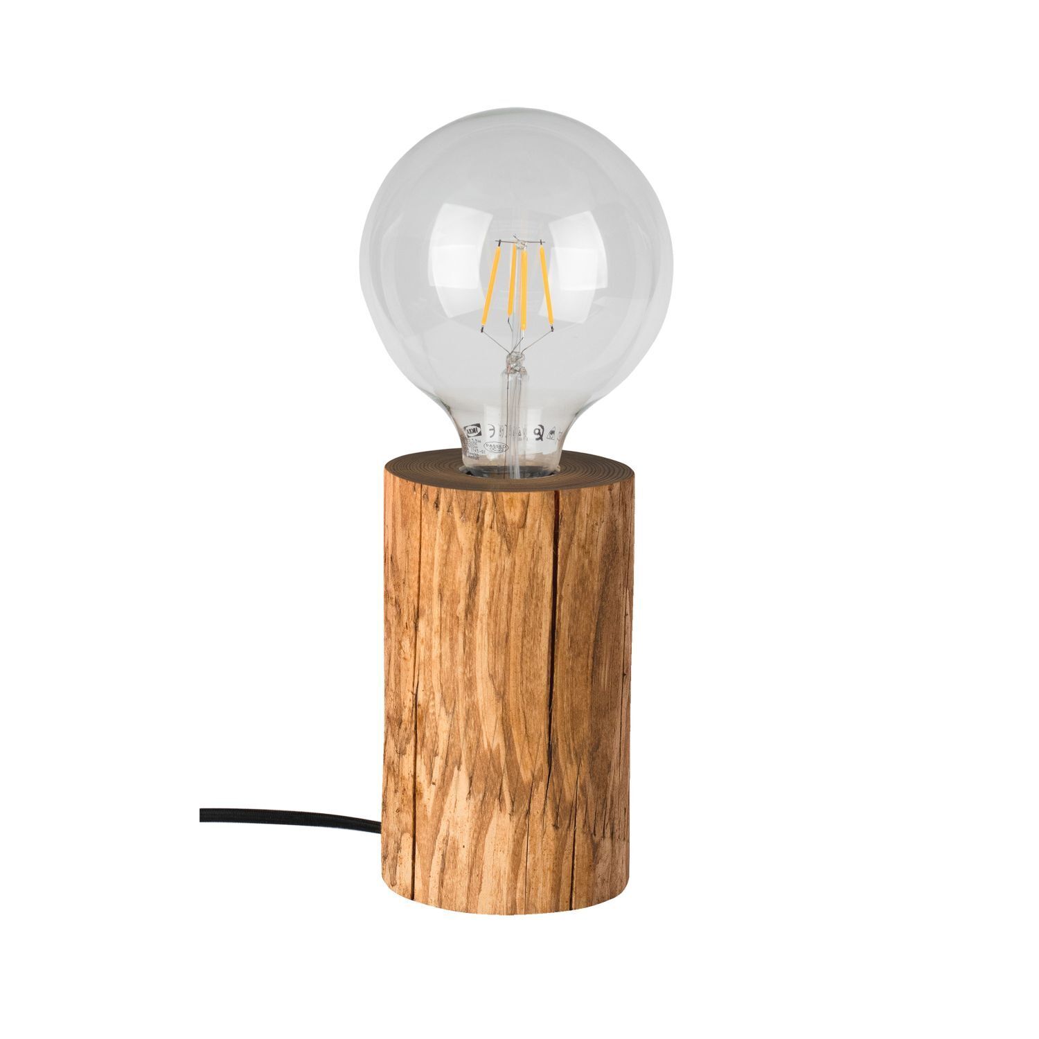 Lampe de table avec interrupteur Bois 15cm Design moderne