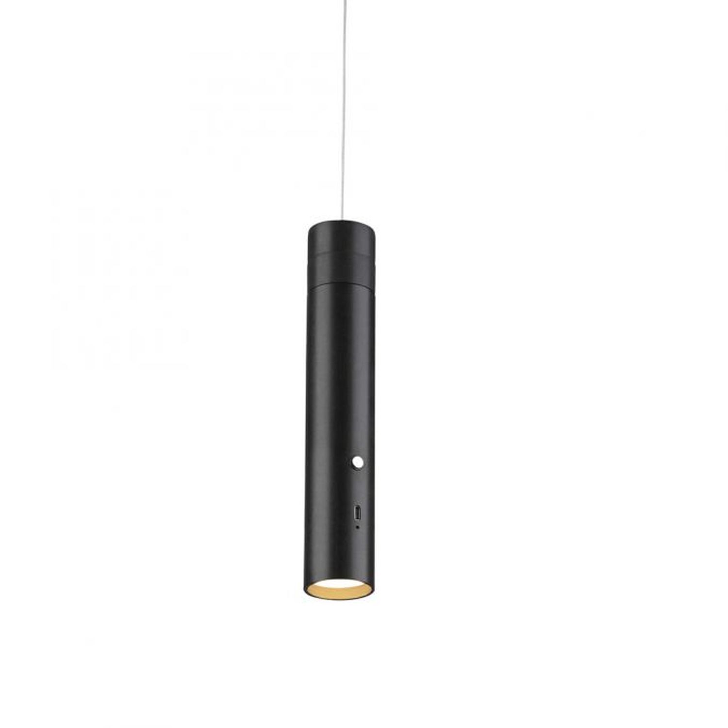 Suspension LED rechargeable Noir Métal Touch Variation 3 W