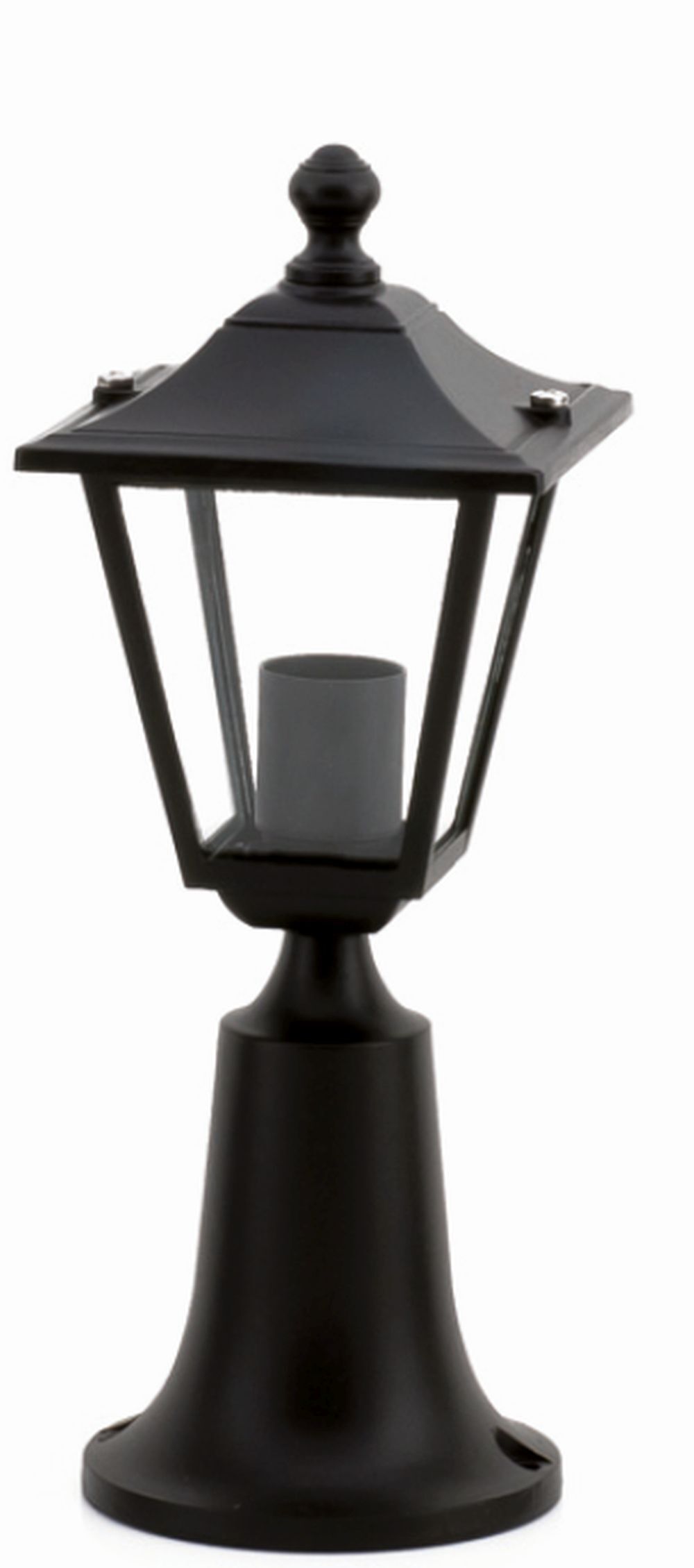Lampe de chemin rustique noir 37cm IP44 E27 aluminium