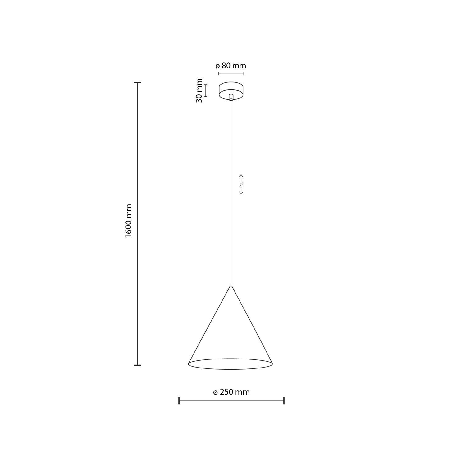 Suspension métal Ø 25 cm H : 160 cm réglable Orange E27 Diagramm, Handlung