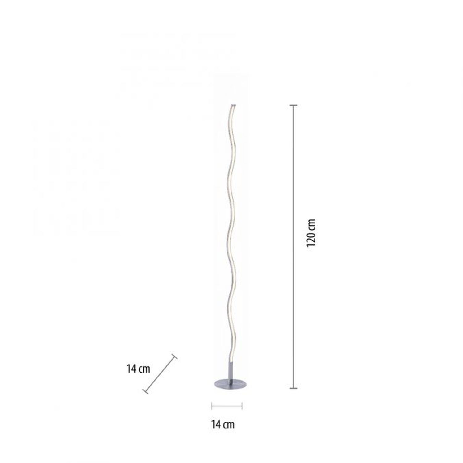 Lampadaire LED métal en acier 120 cm 3000 K faible éblouissement