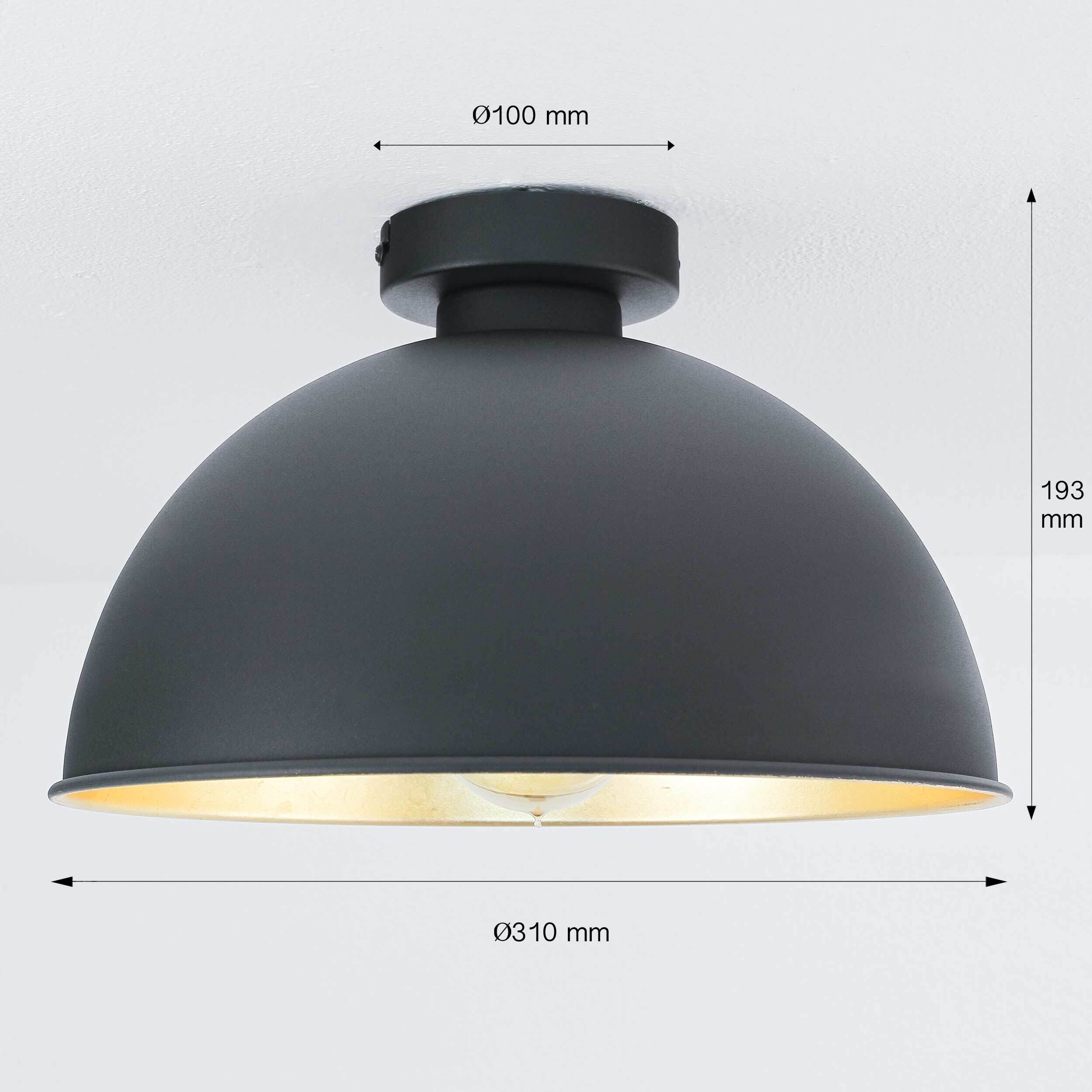Plafonnier rond moderne noir