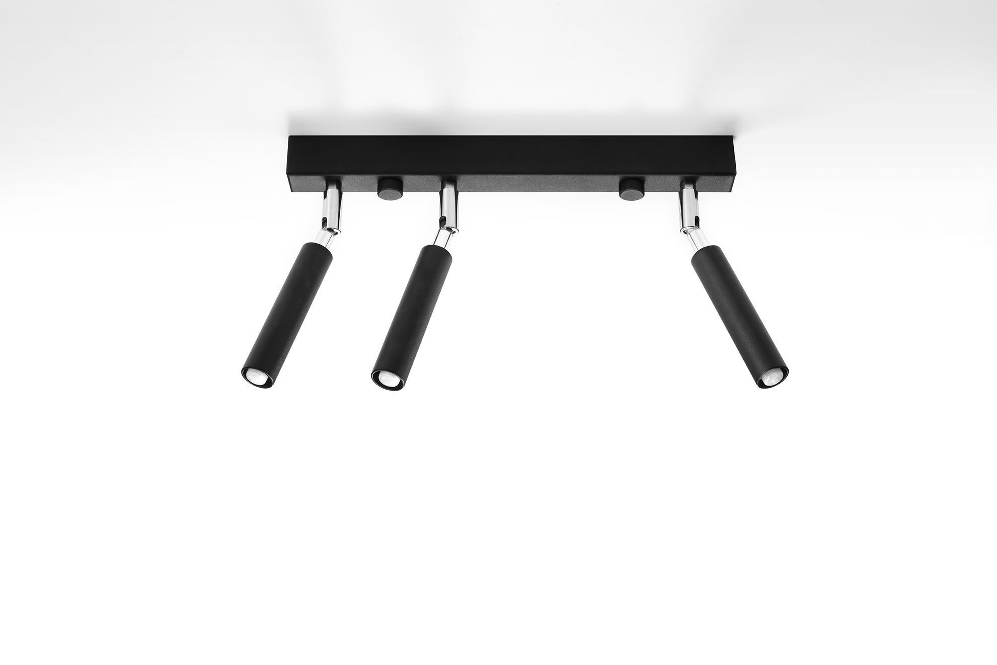 Projecteur de plafond noir 3 flammes 35 cm SARGAS