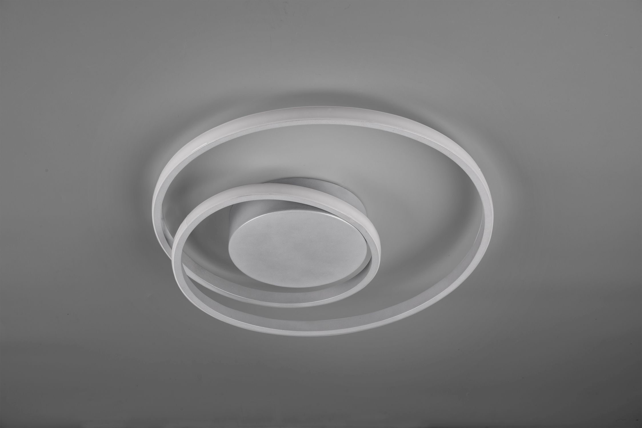 Lampe de plafonnier LED métal en titane 2500 lm L:39 cm Spirale