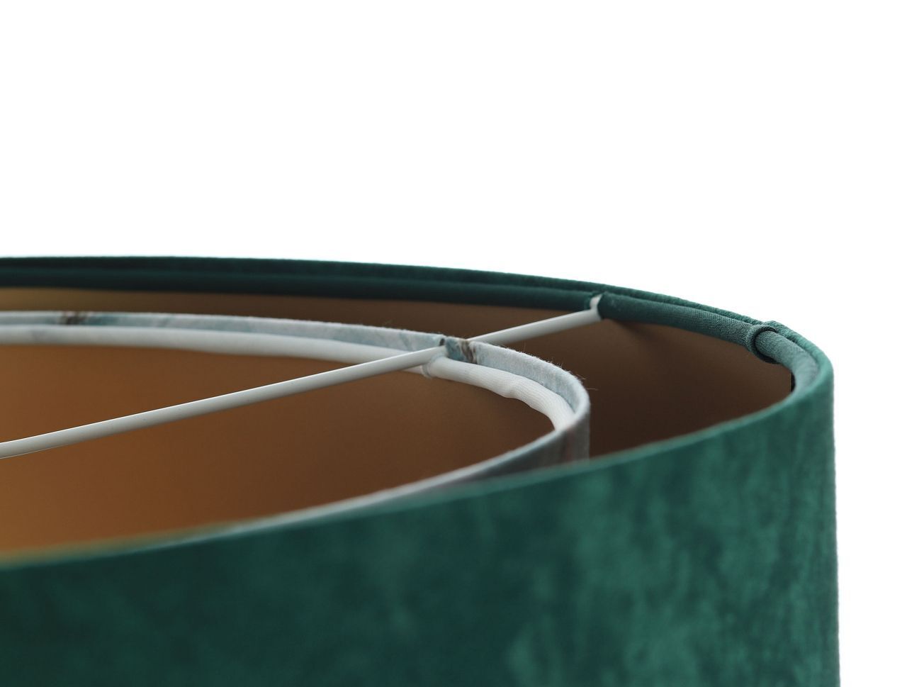 Suspension Tissu Ø 50 cm Aspect velours E27 Vert Bleu Or Lampe, Lampenschirm