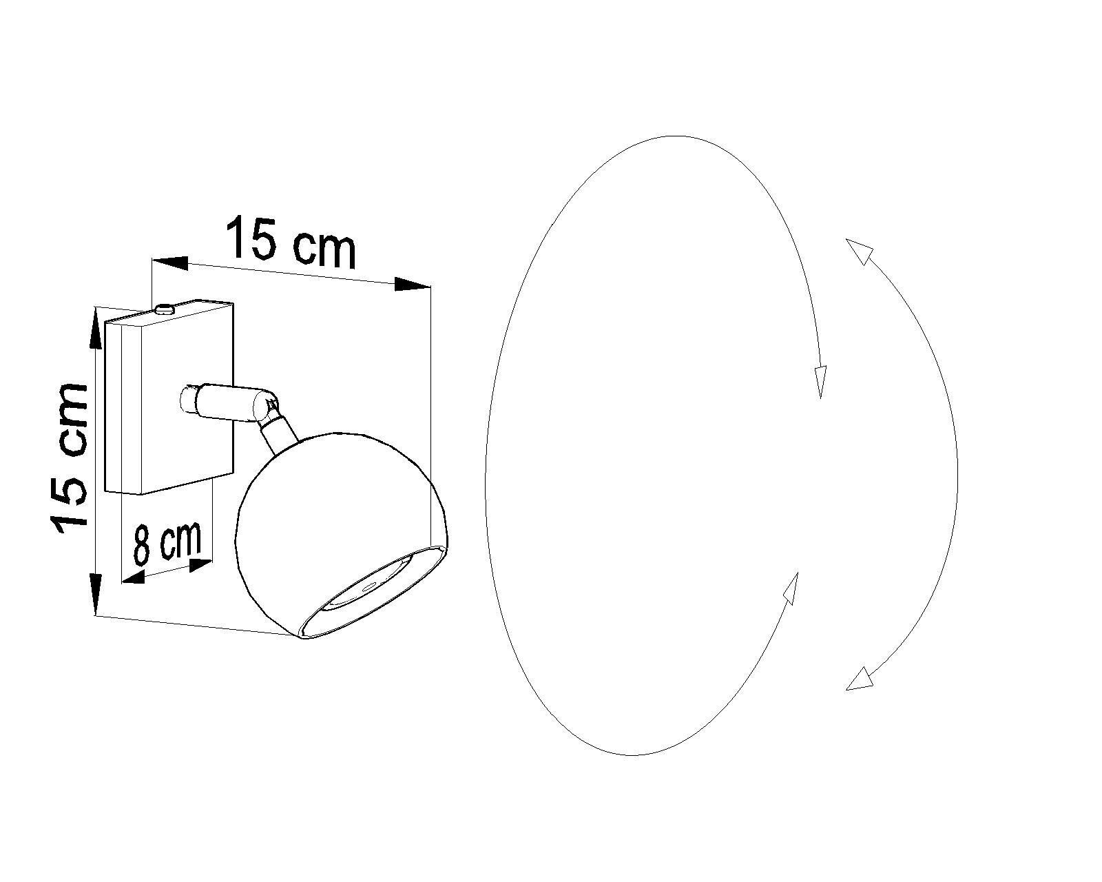 Spot Spot blanc rond GU10 Ø15cm petit design rétro