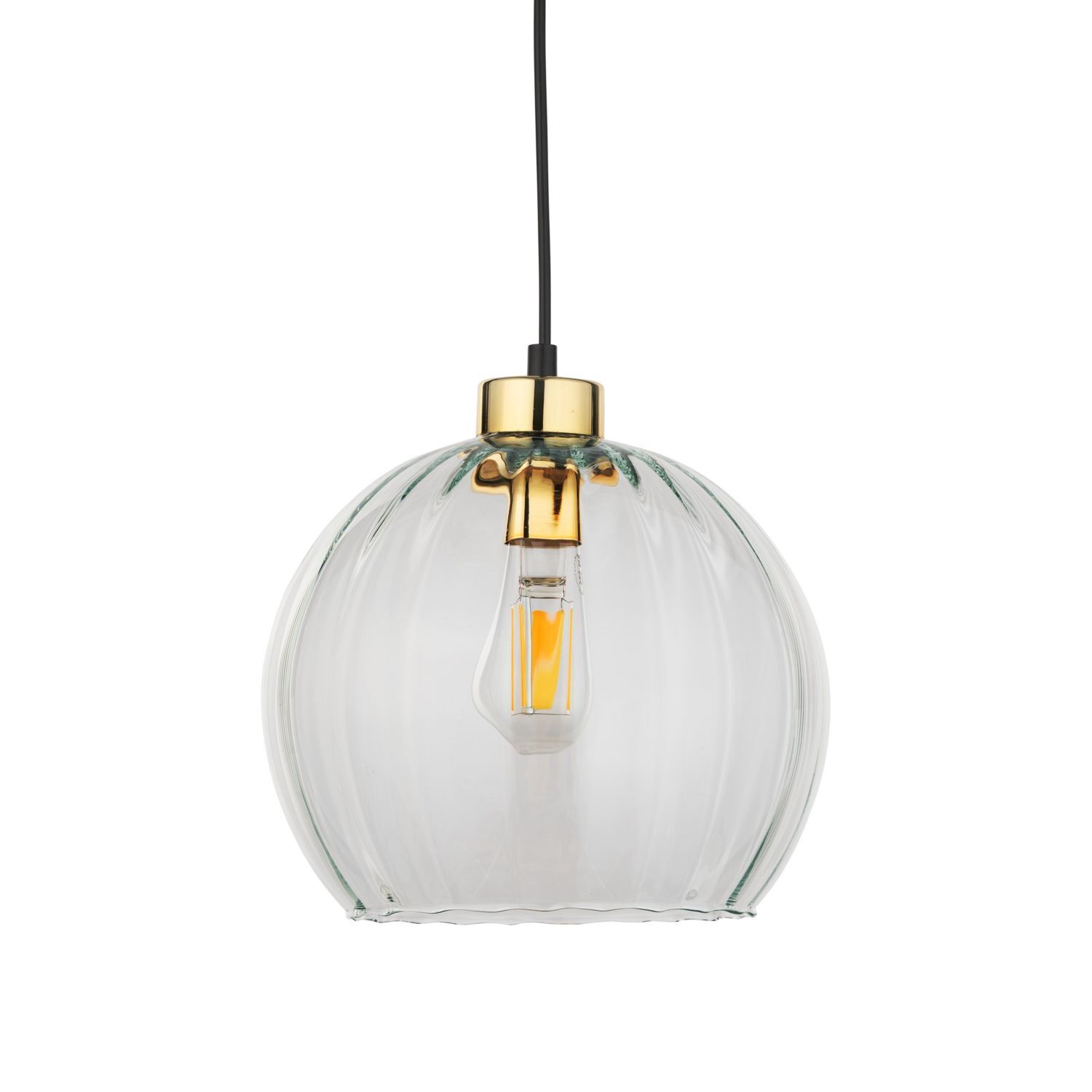 Suspension ronde en verre Ø 25 cm réglable en hauteur E27 Leuchte