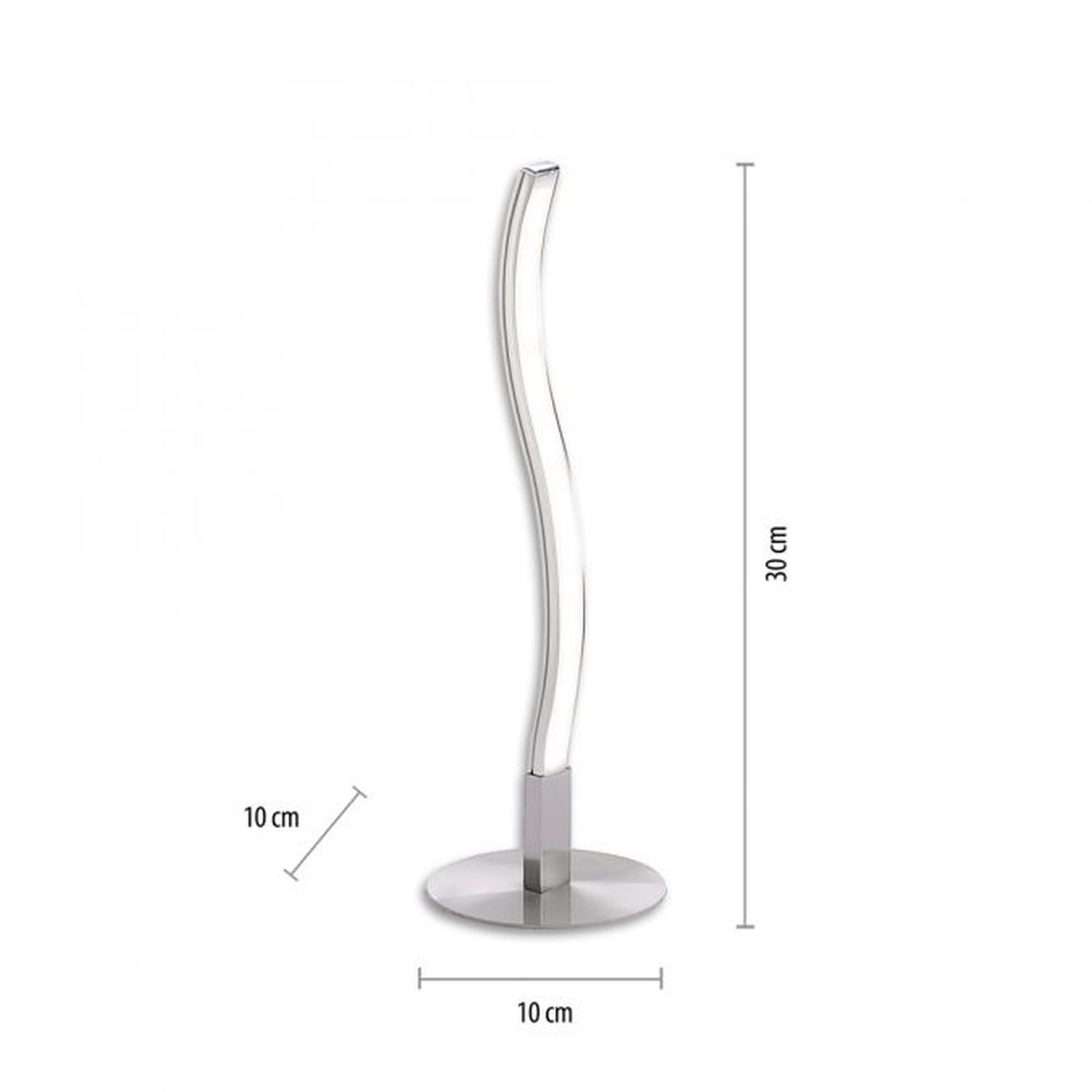 Lampe de table LED métal en acier 30 cm 300 lm faible éblouissement Elektrisches Gerät, Mikrophon, Mobiliar, Rauchrohr, Lampe